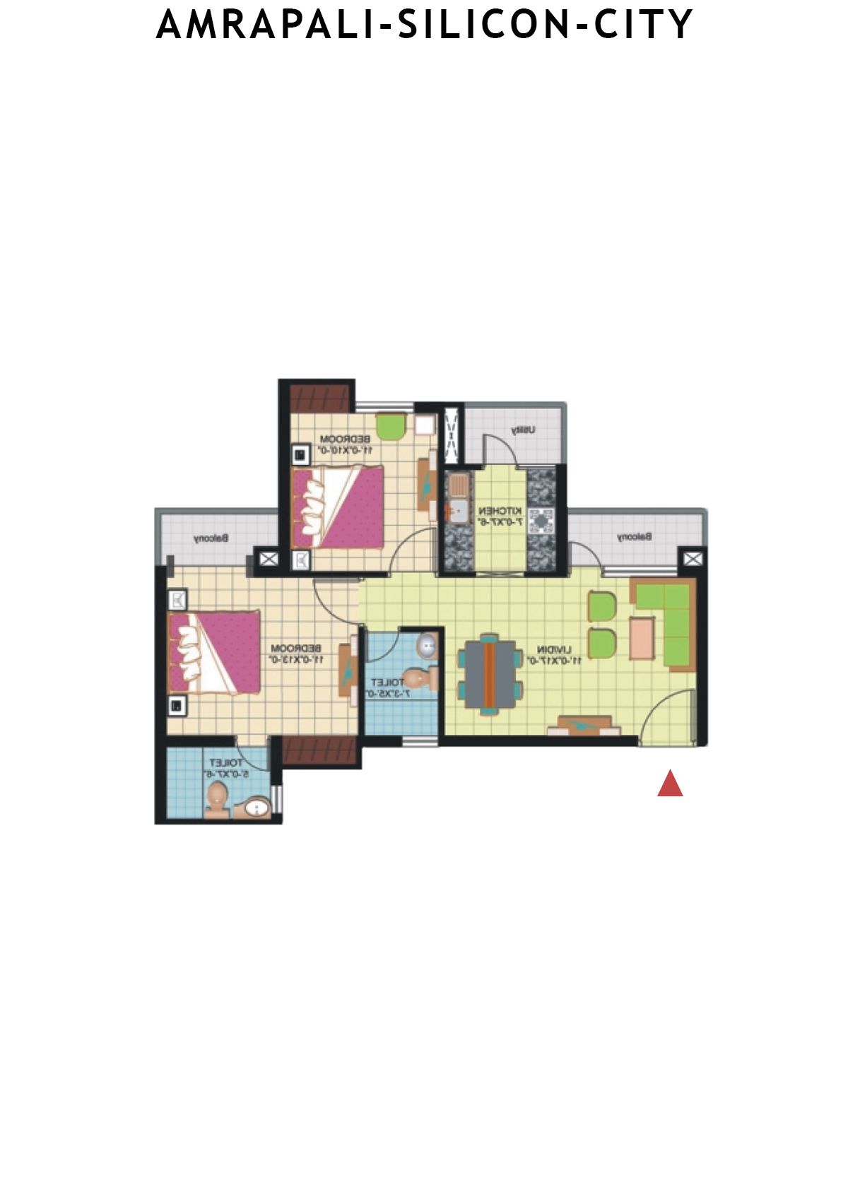 Amrapali Silicon City Tower B Unit 5 Floor Plan