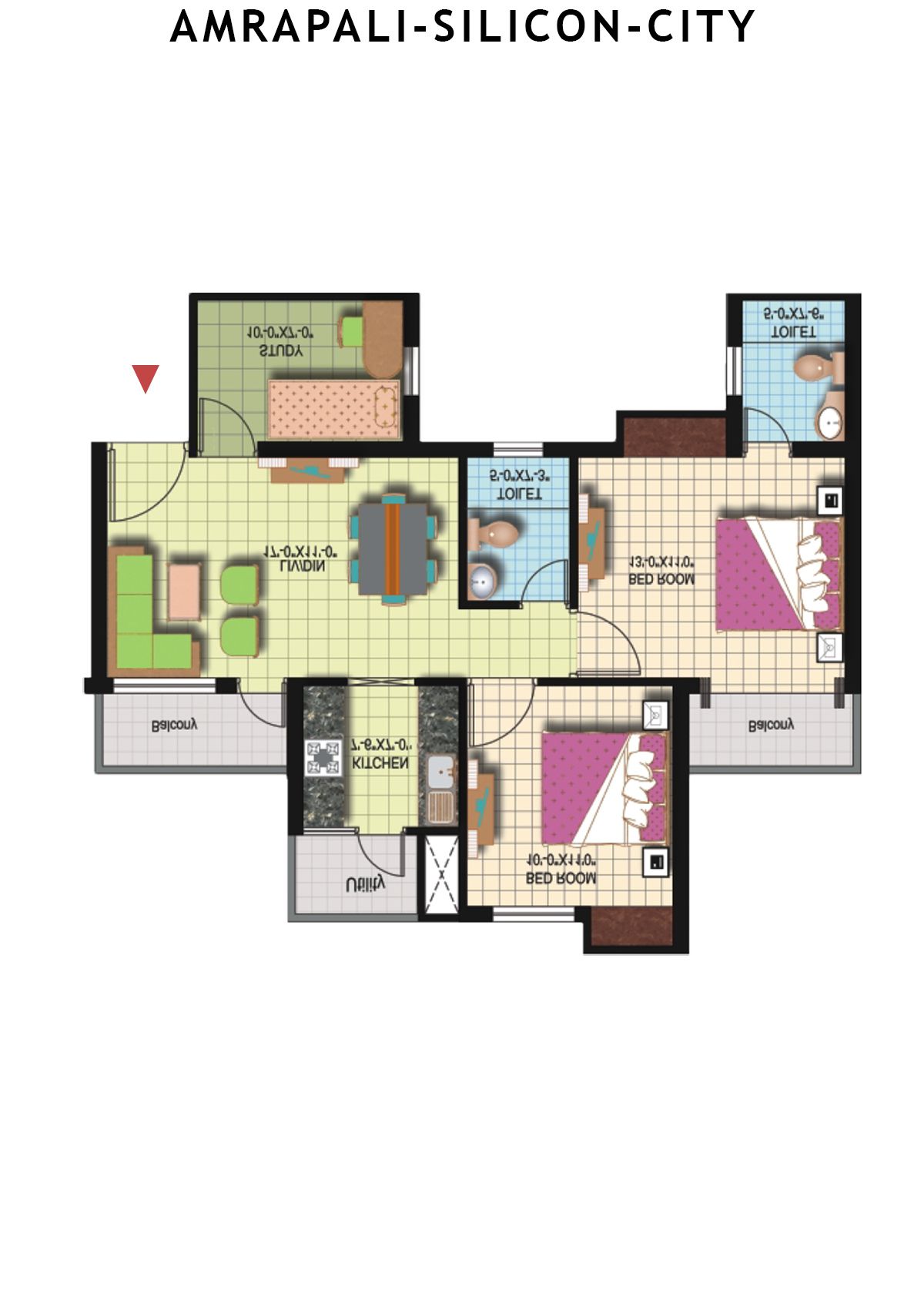 Amrapali Silicon City Tower B Unit 7 Floor Plan