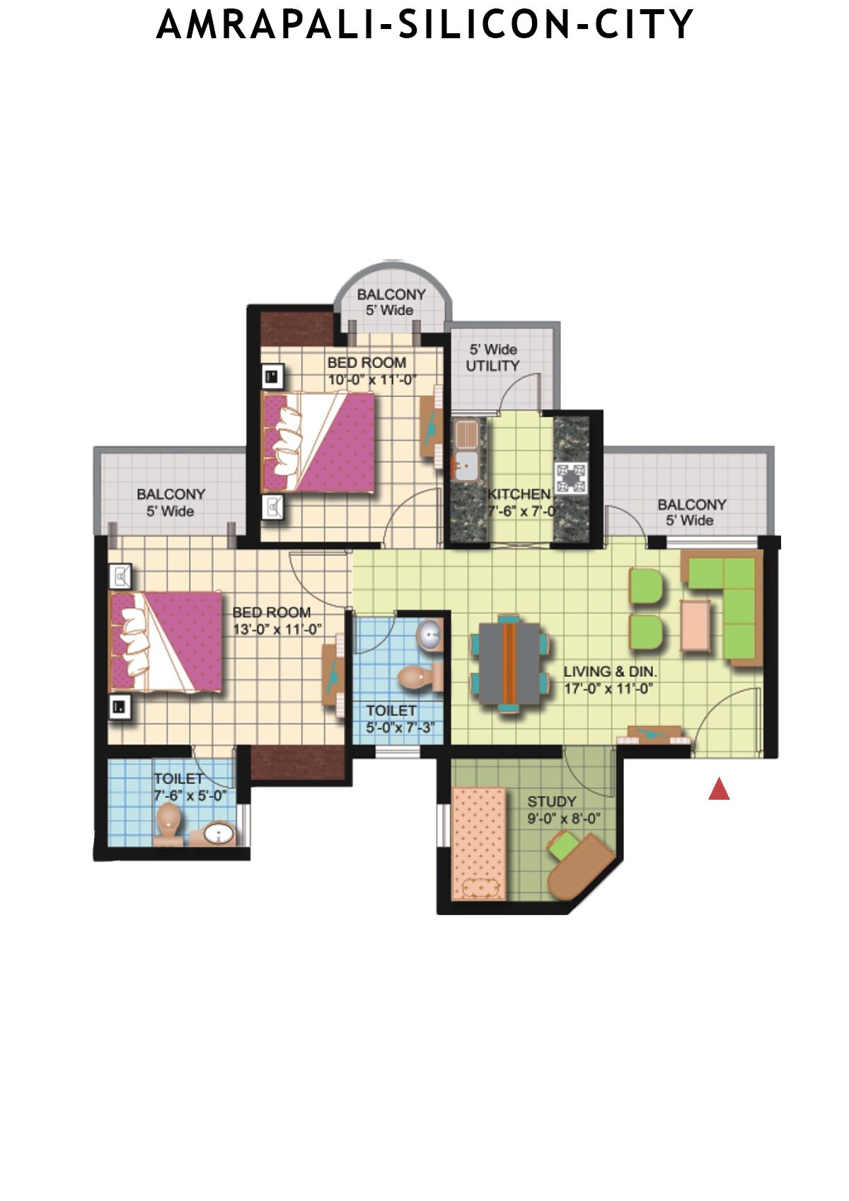 Amrapali Silicon City Tower C Unit 5 Floor Plan