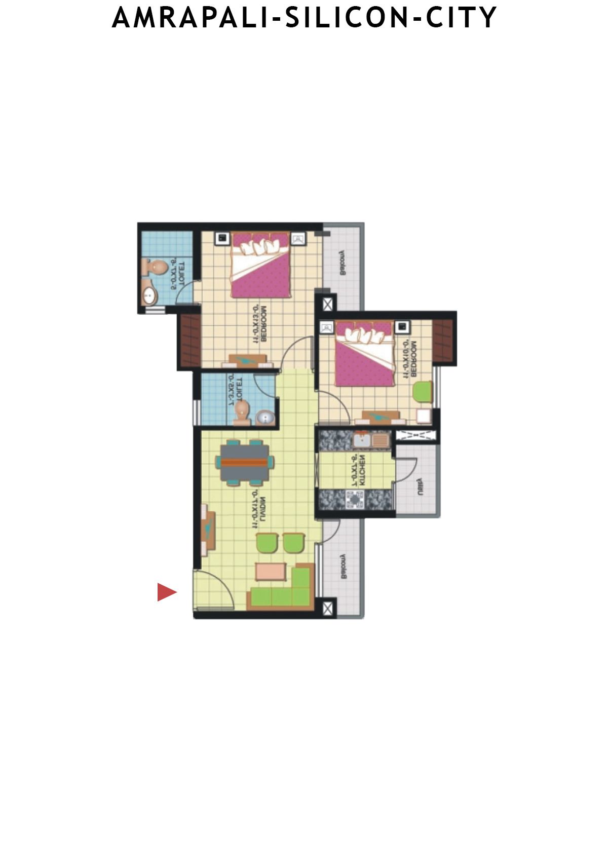 Amrapali Silicon City Tower F Unit 5 Floor Plan