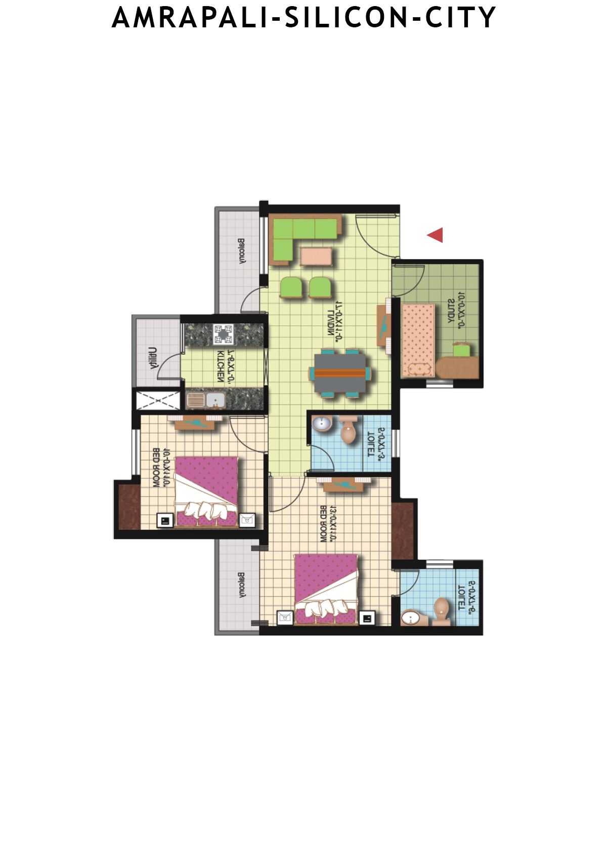 Amrapali Silicon City Tower F Unit 7 Floor Plan