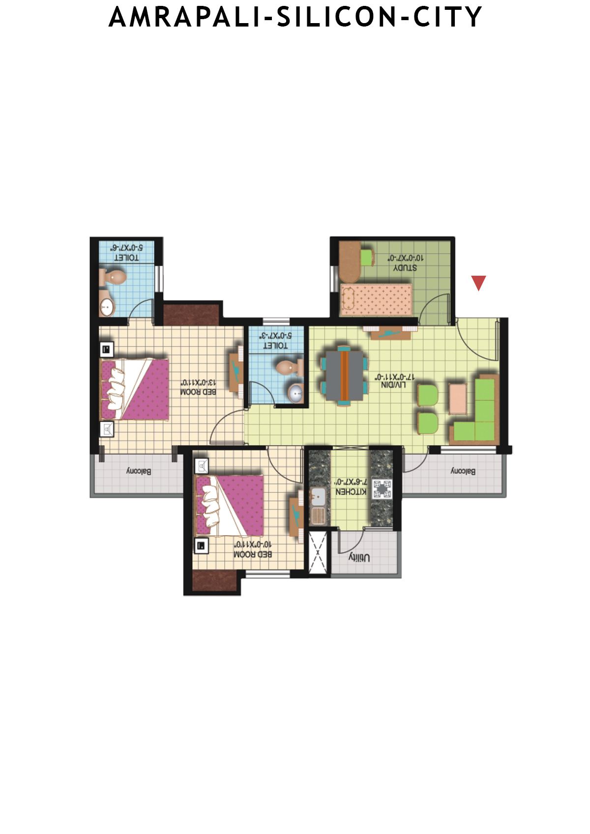 Amrapali Silicon City Tower J Unit 2 Floor Plan
