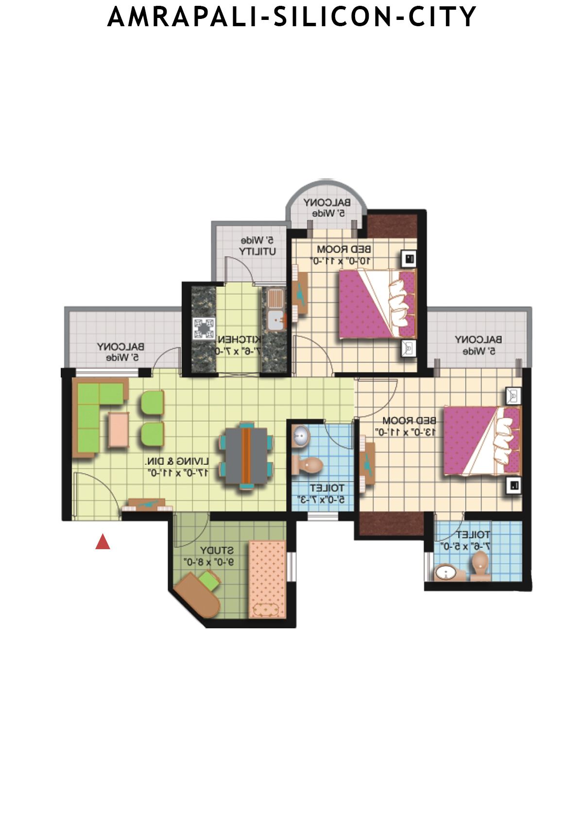 Amrapali Silicon City Tower J Unit 4 Floor Plan