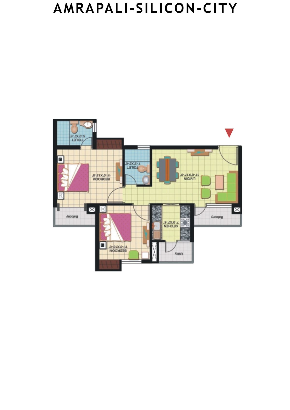 Amrapali Silicon City Tower K Unit 1 Floor Plan
