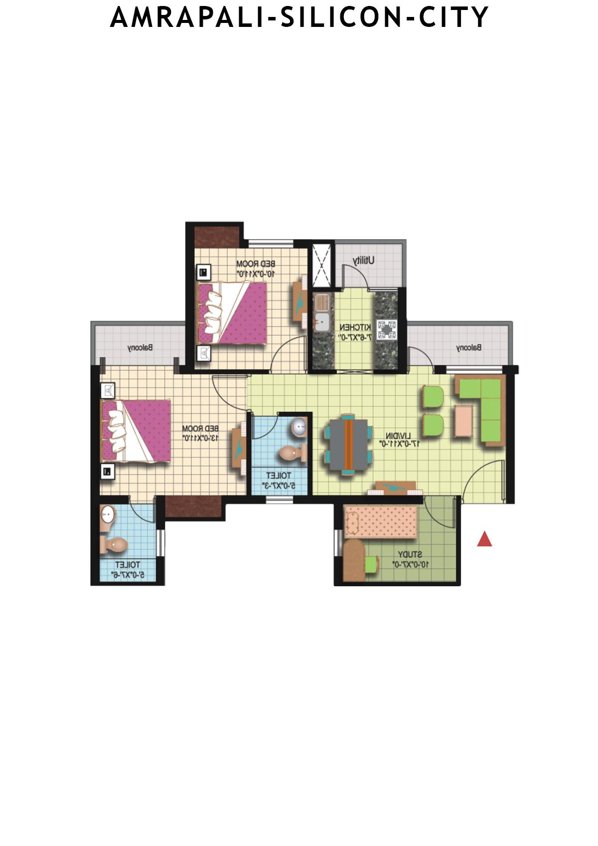 Amrapali Silicon City Tower K Unit 2 Floor Plan