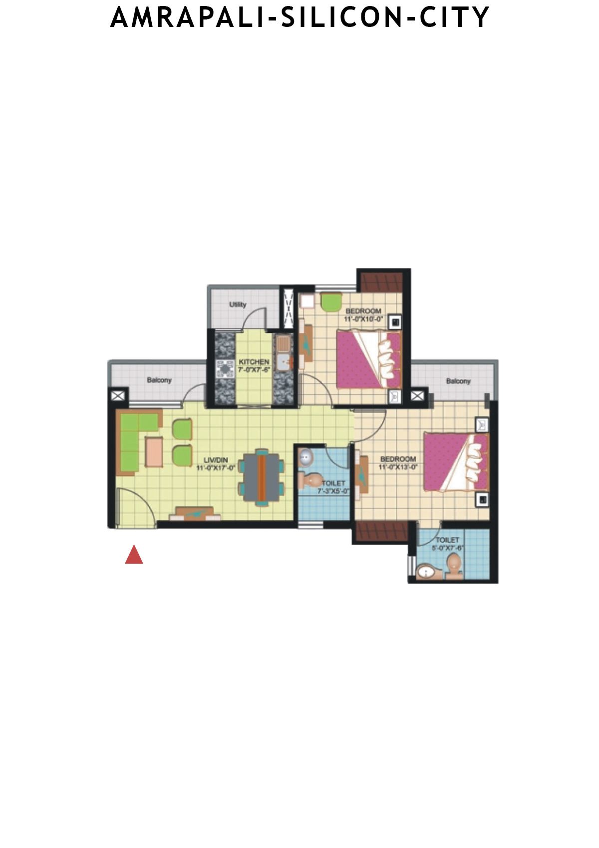 Amrapali Silicon City Tower K Unit 3 Floor Plan