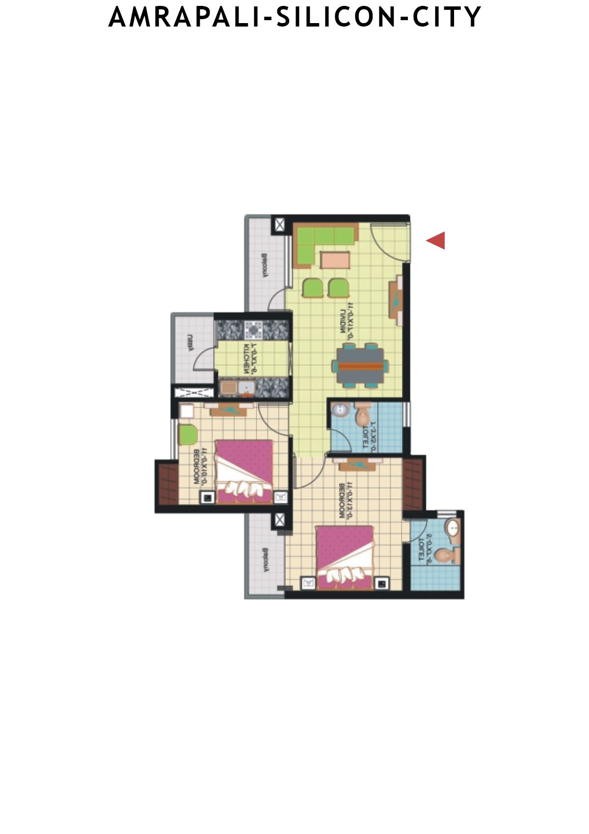 Amrapali Silicon City Tower K Unit 8 Floor Plan