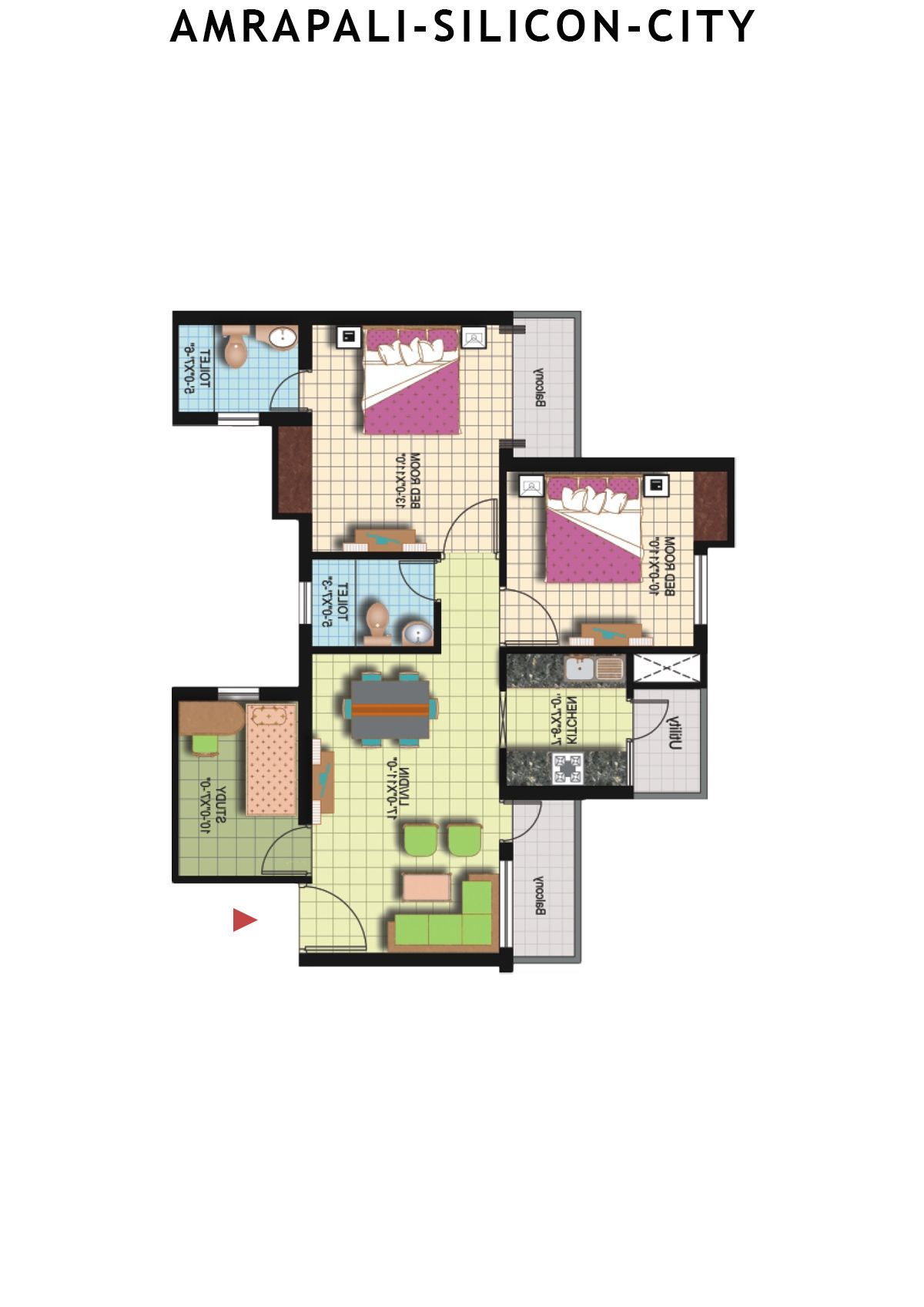 Amrapali Silicon City Tower L Unit 3 Floor Plan