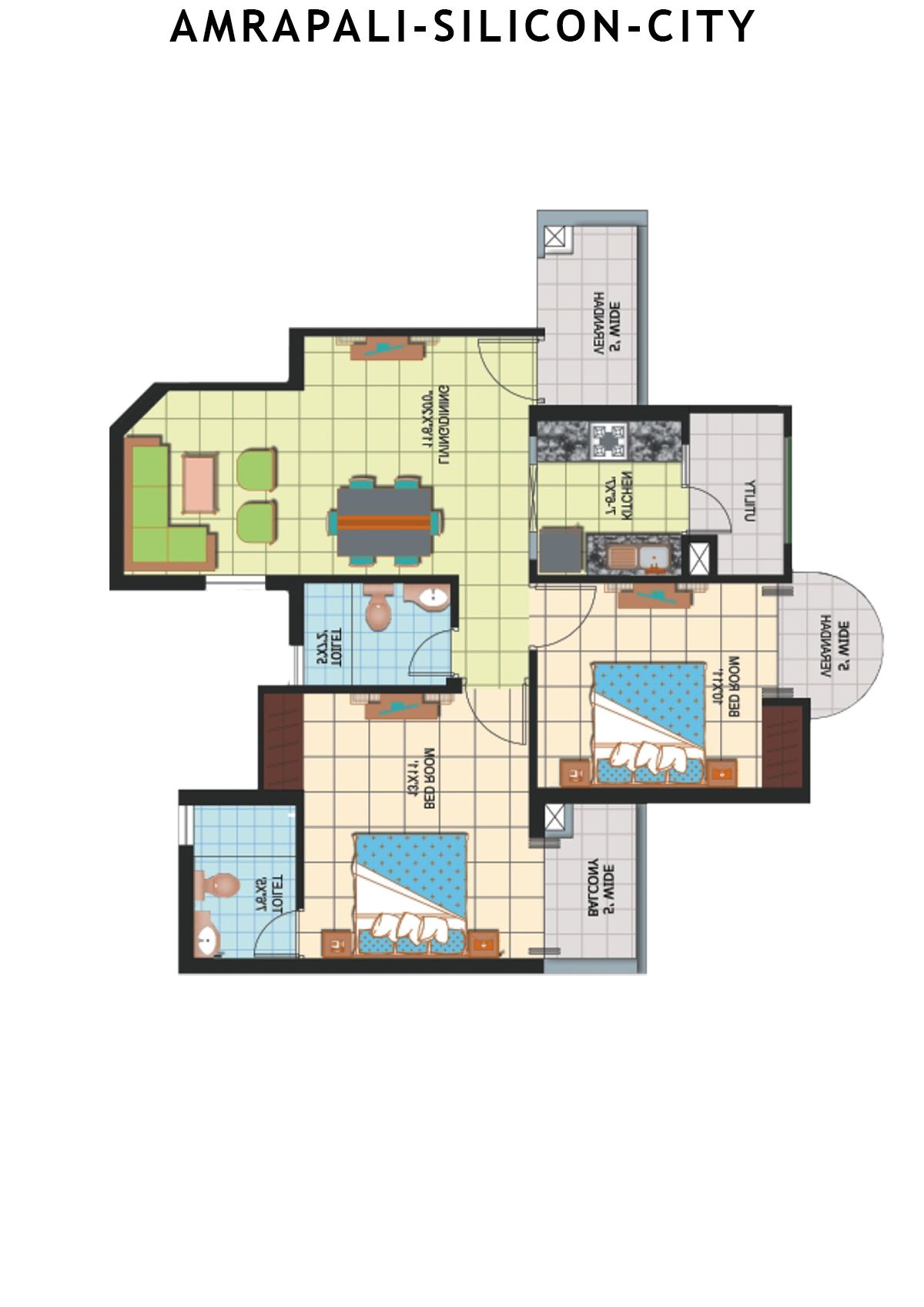 Amrapali Silicon City Tower L Unit 5 Floor Plan