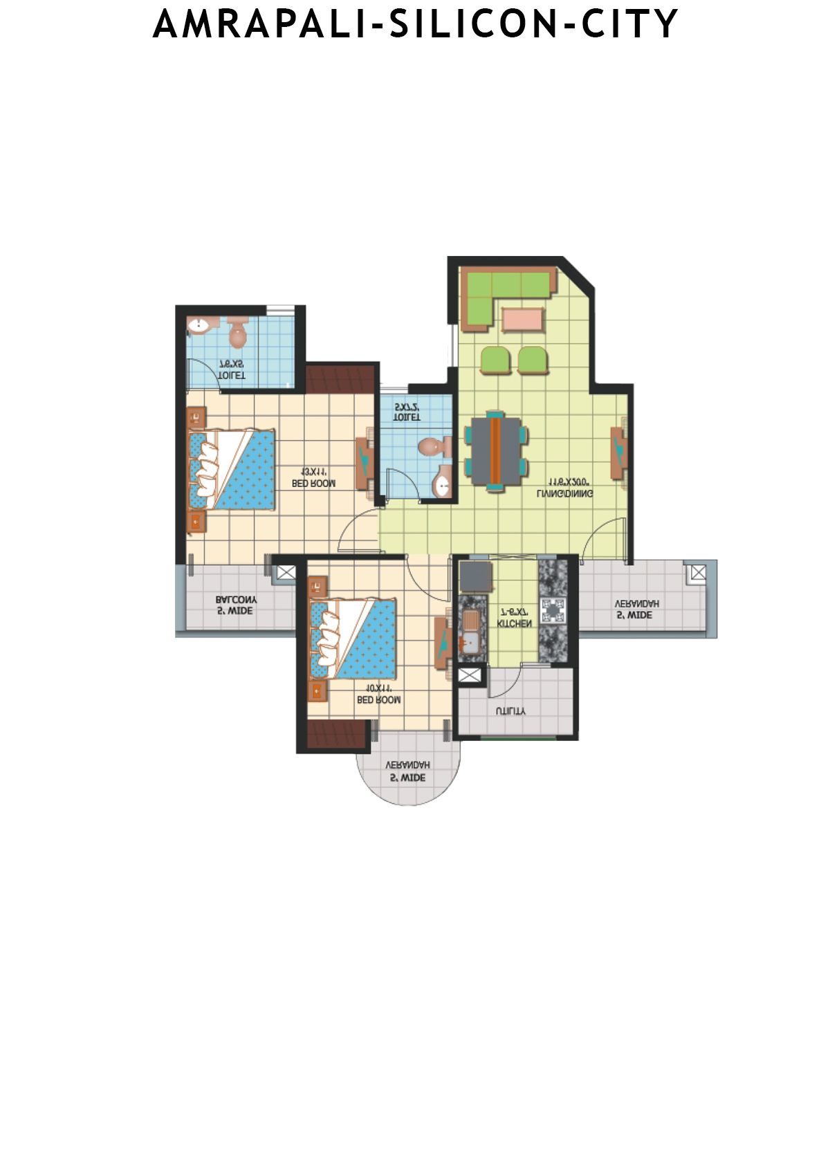 Amrapali Silicon City Tower O Unit 4 Floor Plan