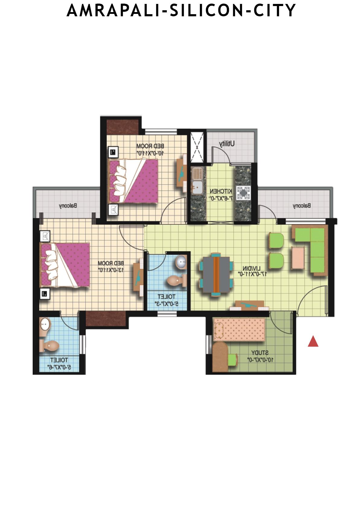 Amrapali Silicon City Tower P Unit 6 Floor Plan
