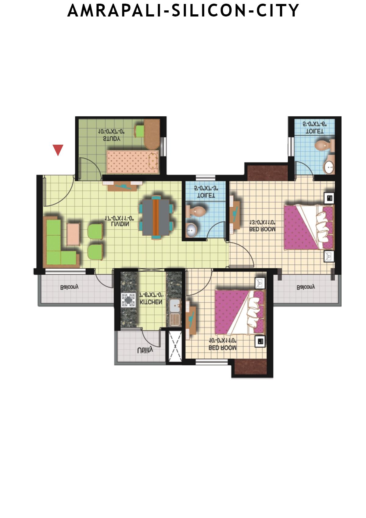 Amrapali Silicon City Tower U Unit 7 Floor Plan