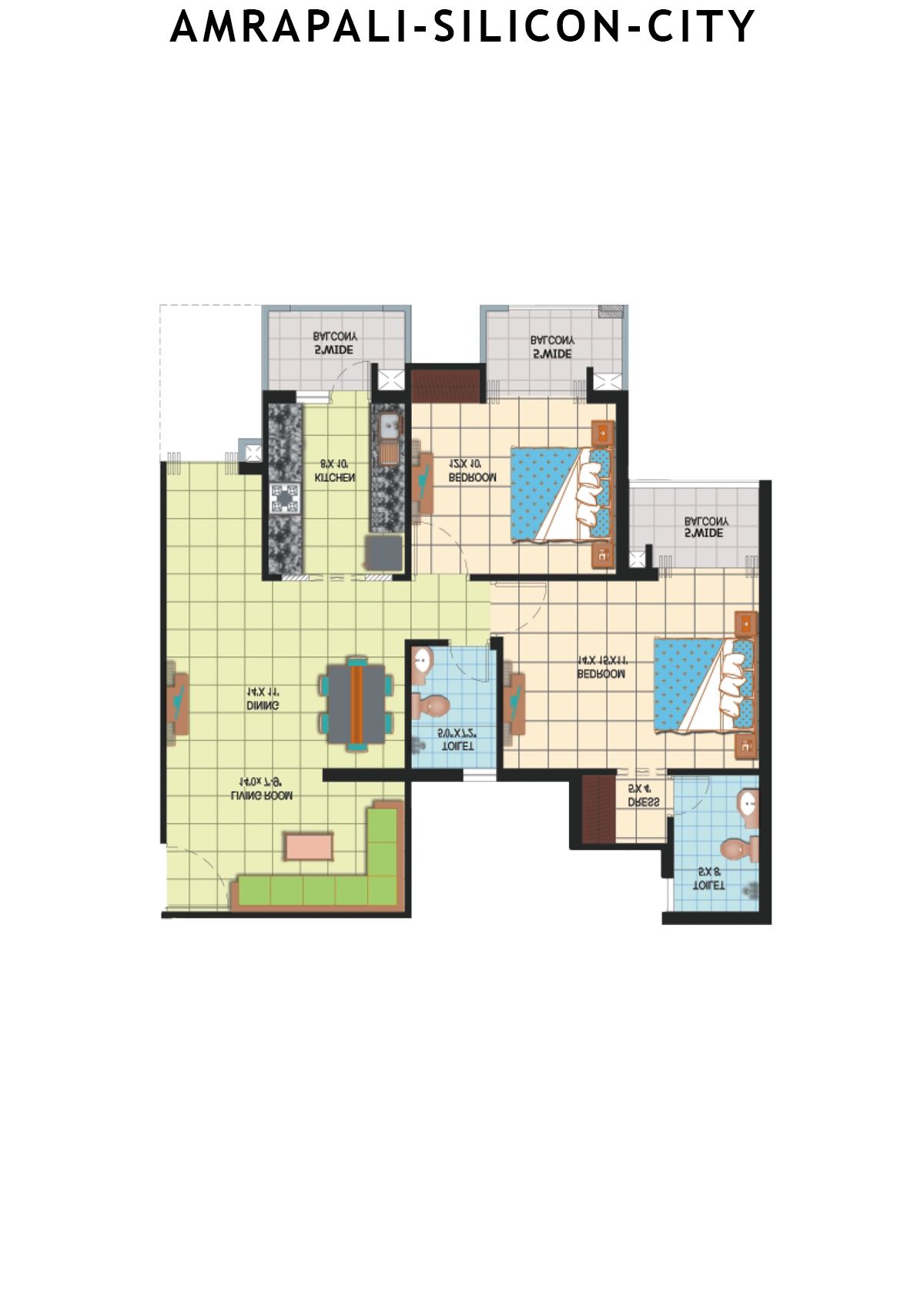 Amrapali Silicon City Tower W Unit 4 Floor Plan