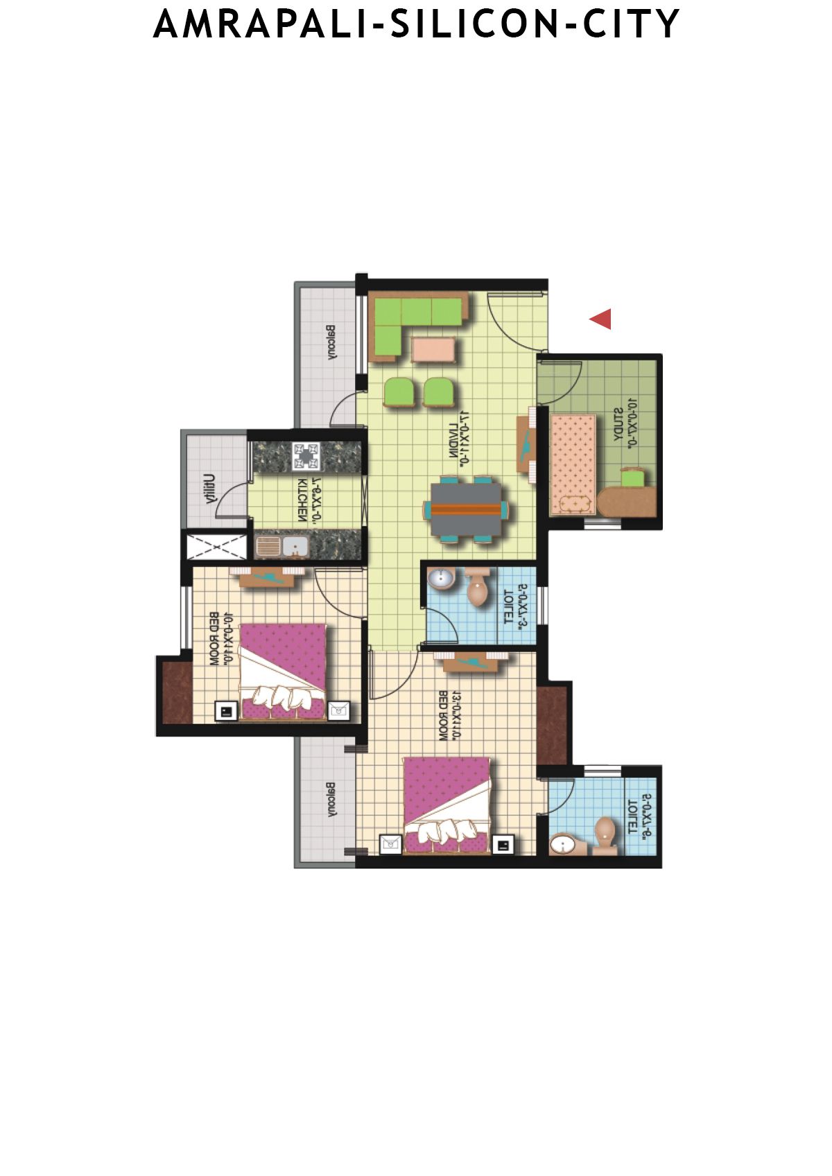 Amrapali Silicon City Tower X Unit 1 Floor Plan