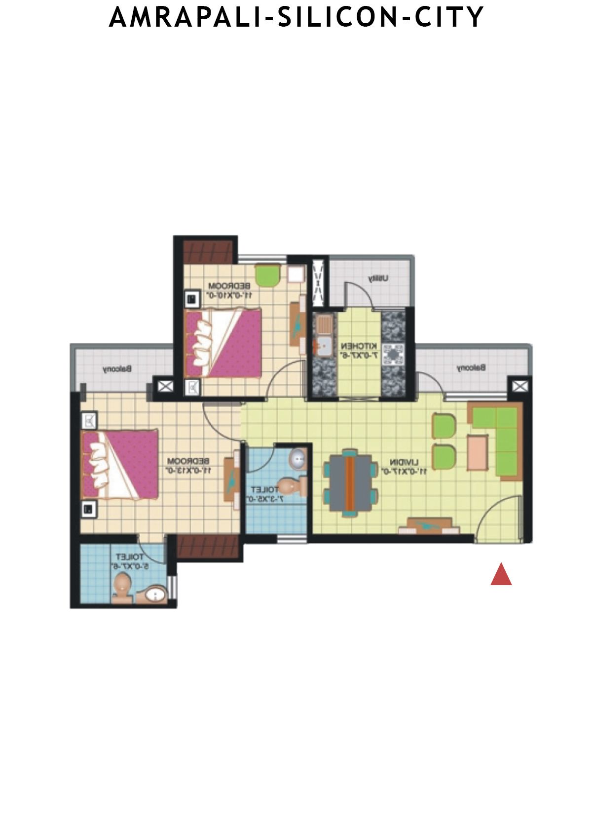 Amrapali Silicon City Tower X Unit 5 Floor Plan