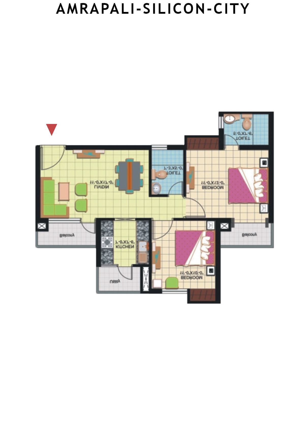 Amrapali Silicon City Tower X Unit 7 Floor Plan