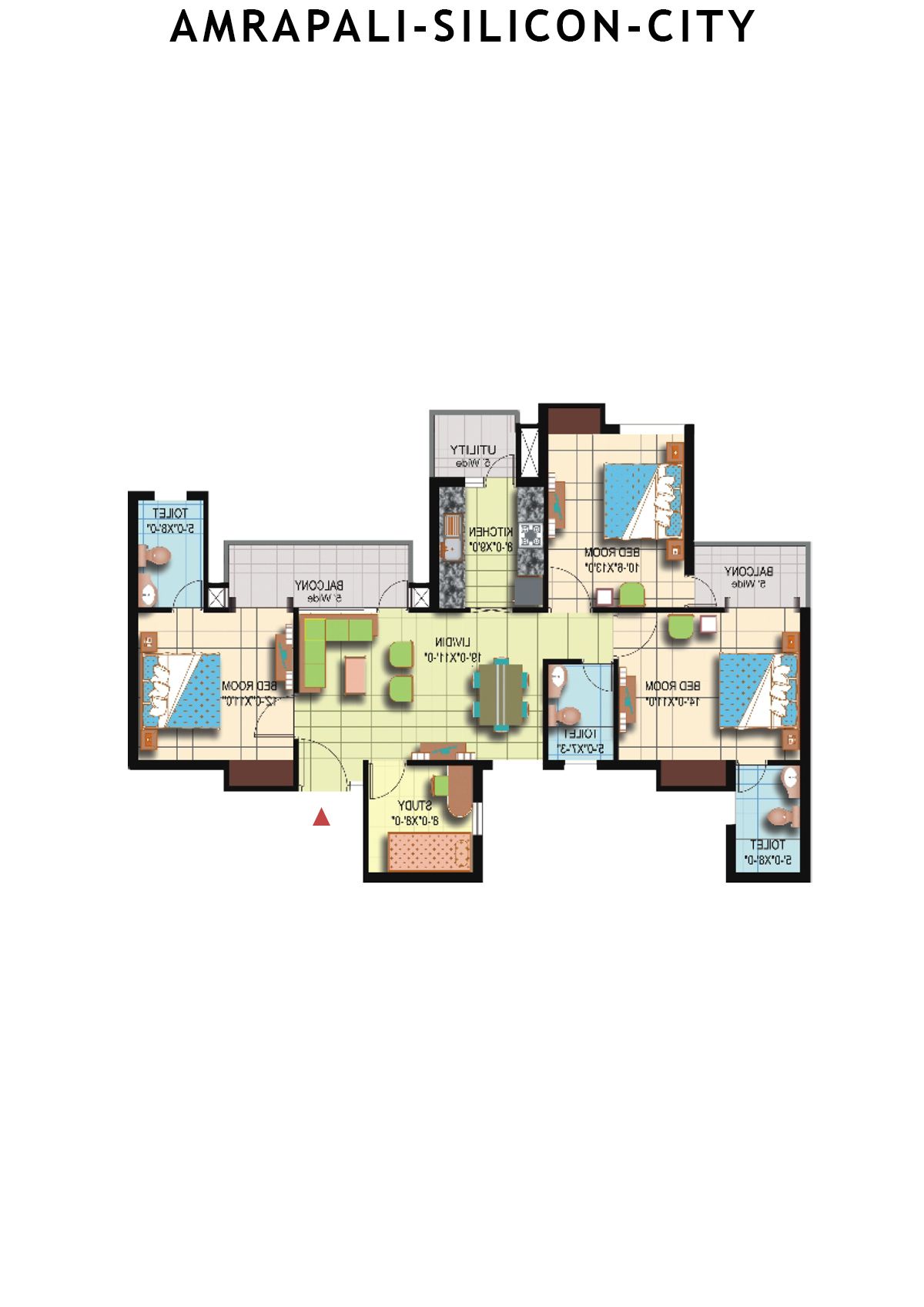 Amrapali Silicon City Tower A Unit 5 Floor Plan
