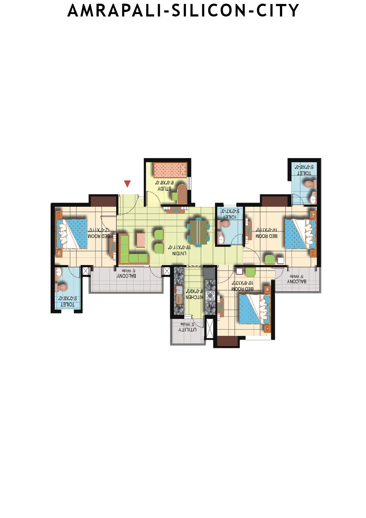 Amrapali Silicon City Tower A Unit 6 Floor Plan
