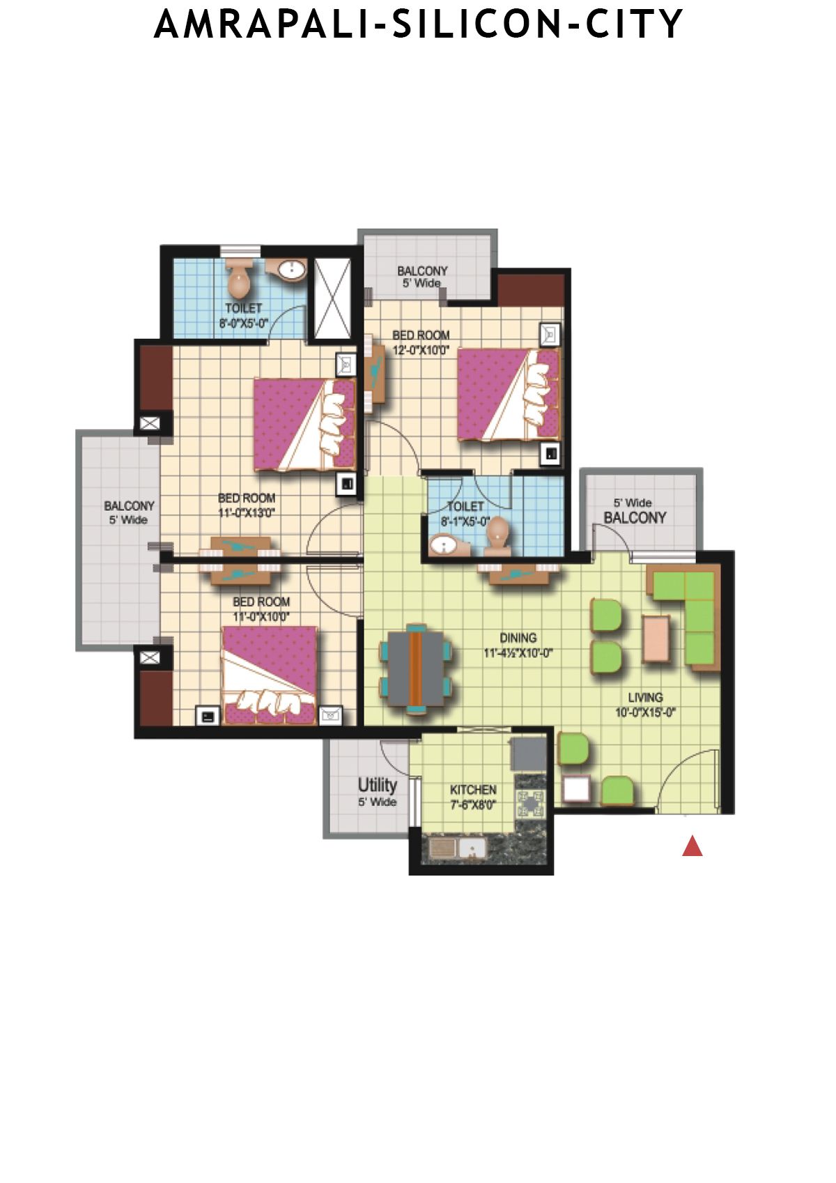 Amrapali Silicon City Tower A1 Unit 8 Floor Plan