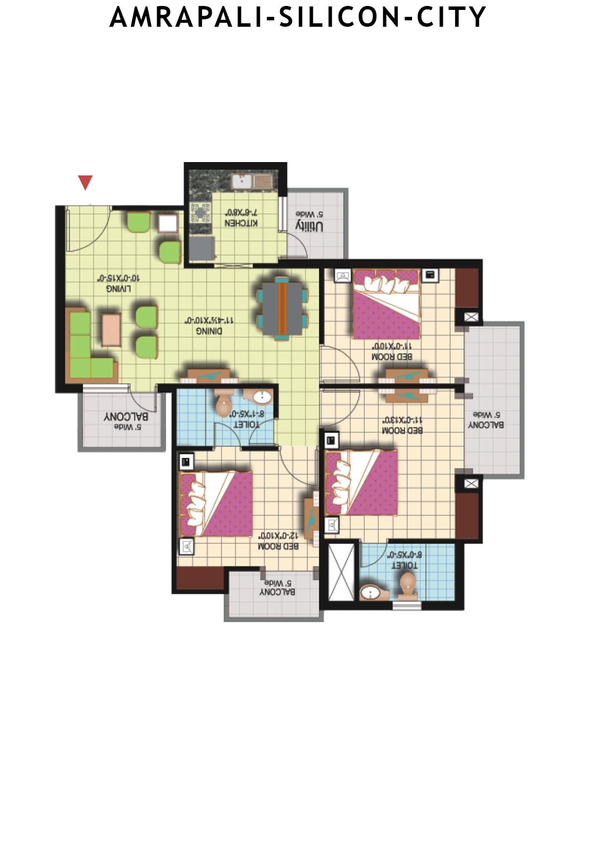 Amrapali Silicon City Tower C Unit 8 Floor Plan