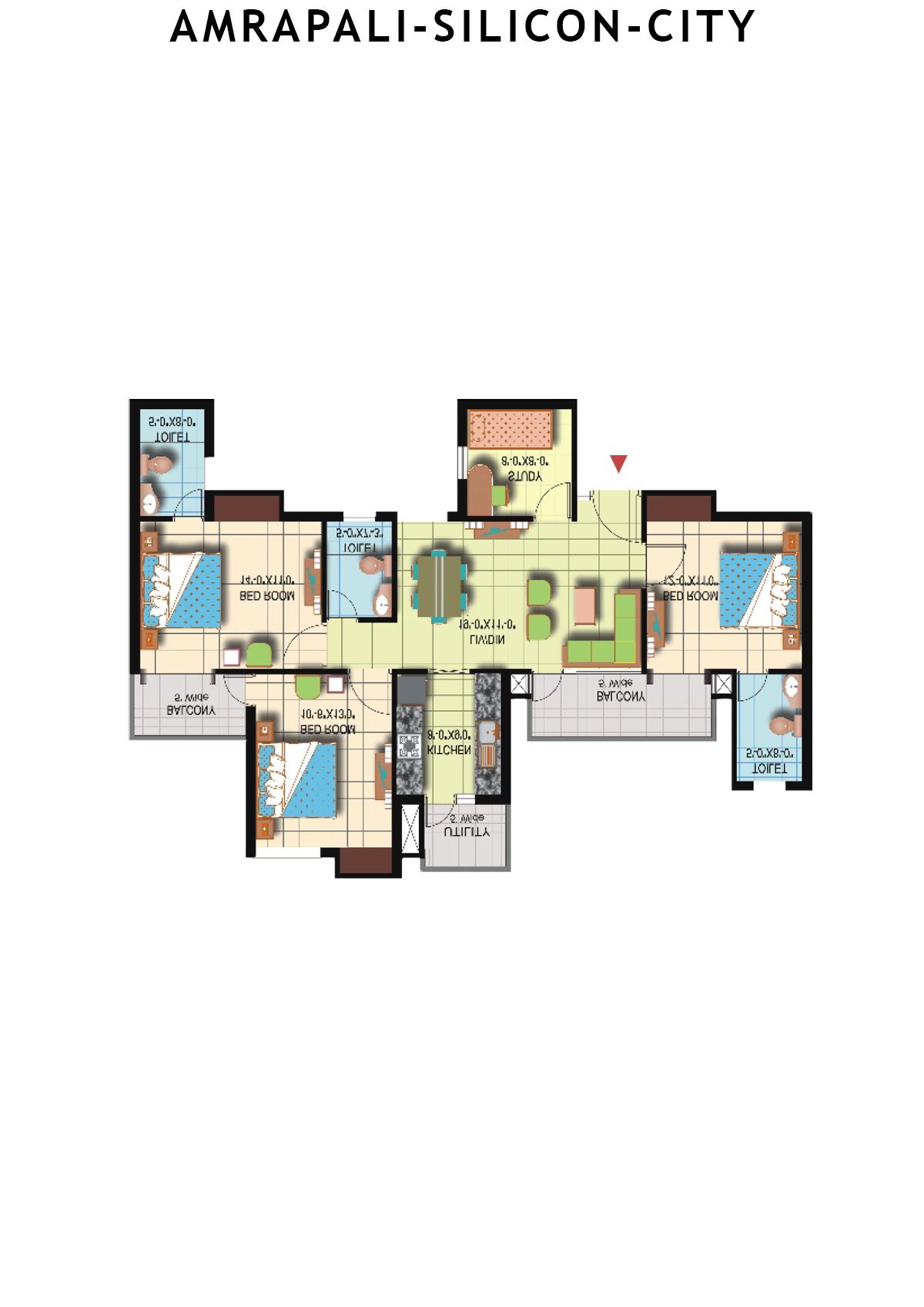 Amrapali Silicon City Tower D Unit 1 Floor Plan