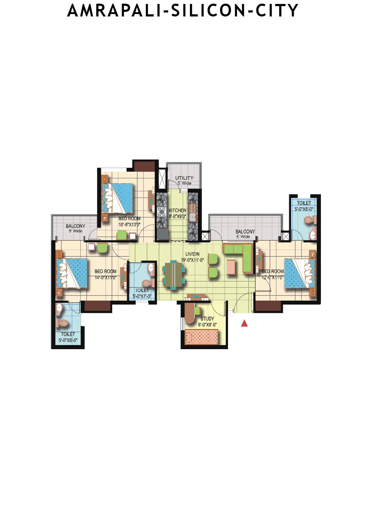 Amrapali Silicon City Tower D Unit 2 Floor Plan
