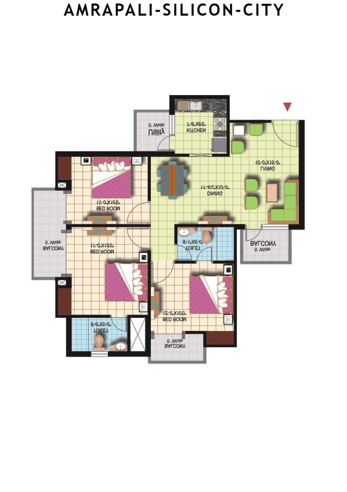 Amrapali Silicon City Tower J Unit 1 Floor Plan