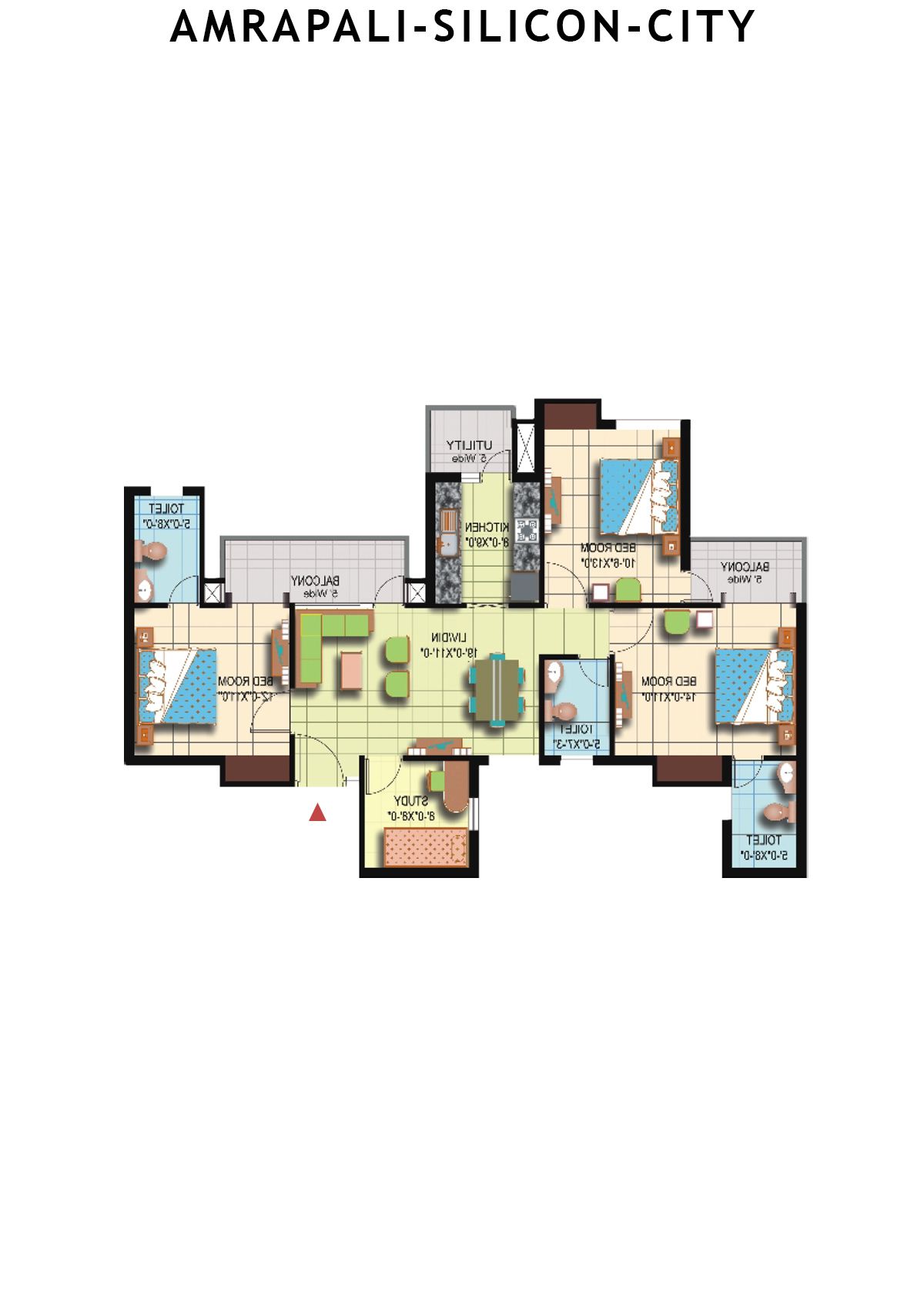 Amrapali Silicon City Tower J Unit 6 Floor Plan