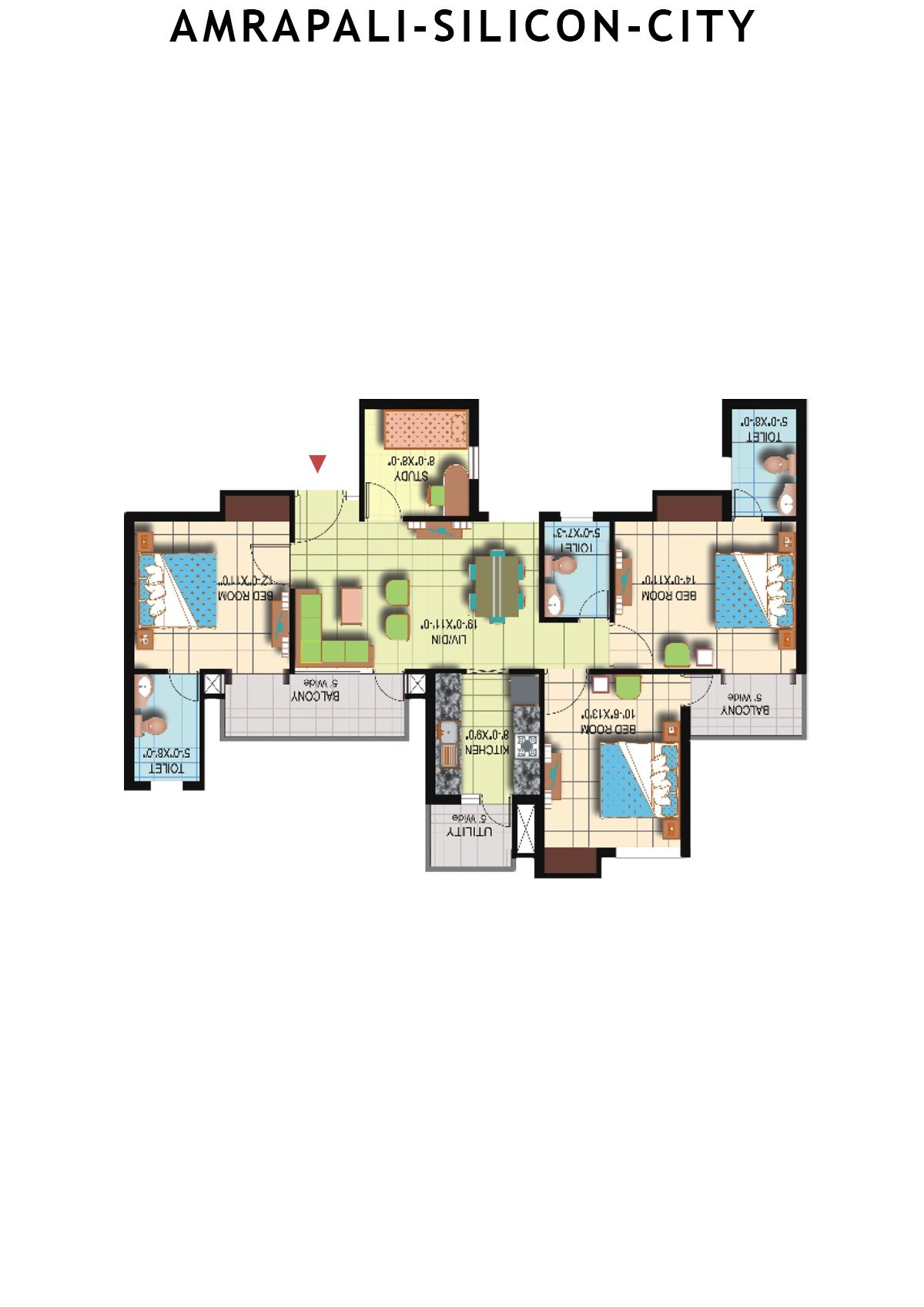 Amrapali Silicon City Tower J Unit 7 Floor Plan
