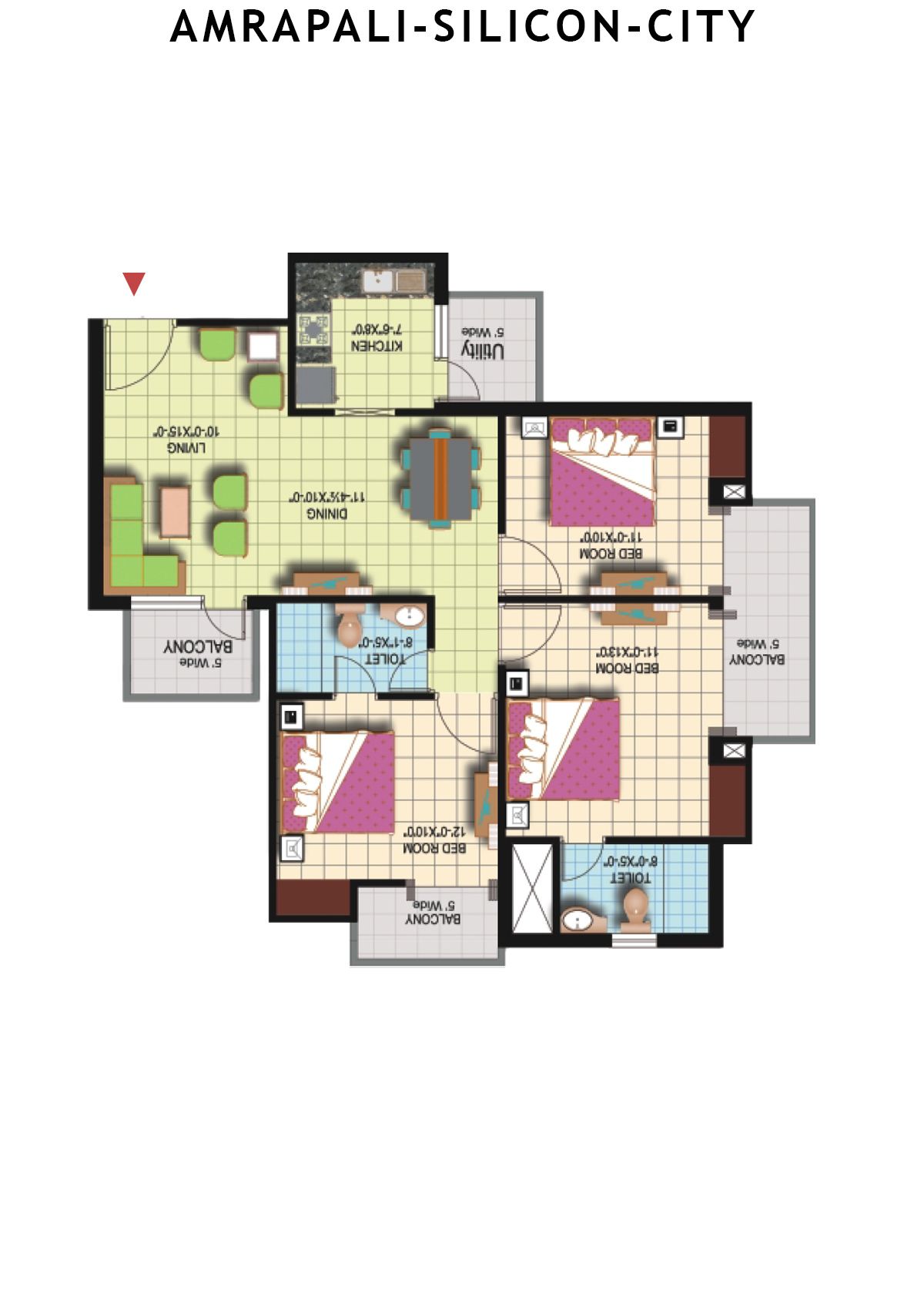 Amrapali Silicon City Tower J Unit 8 Floor Plan