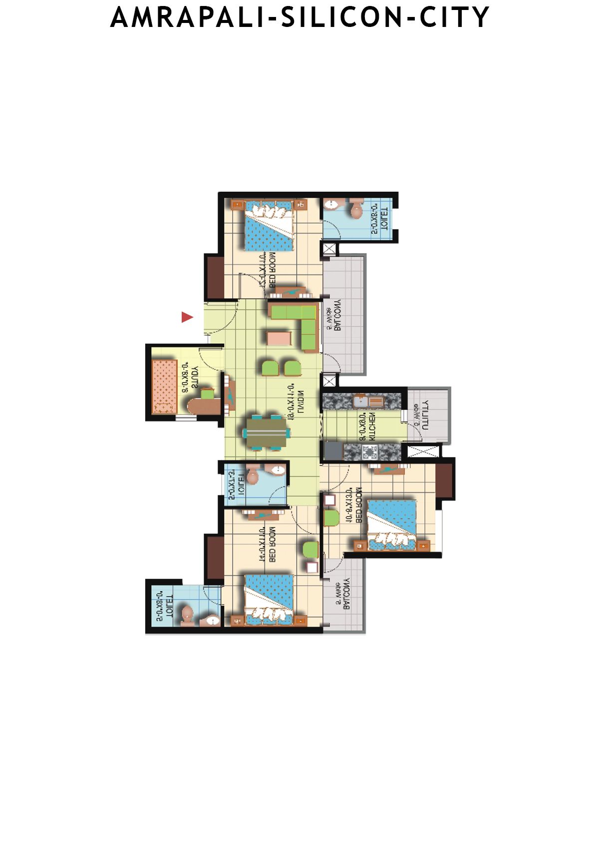 Amrapali Silicon City Tower L Unit 6 Floor Plan