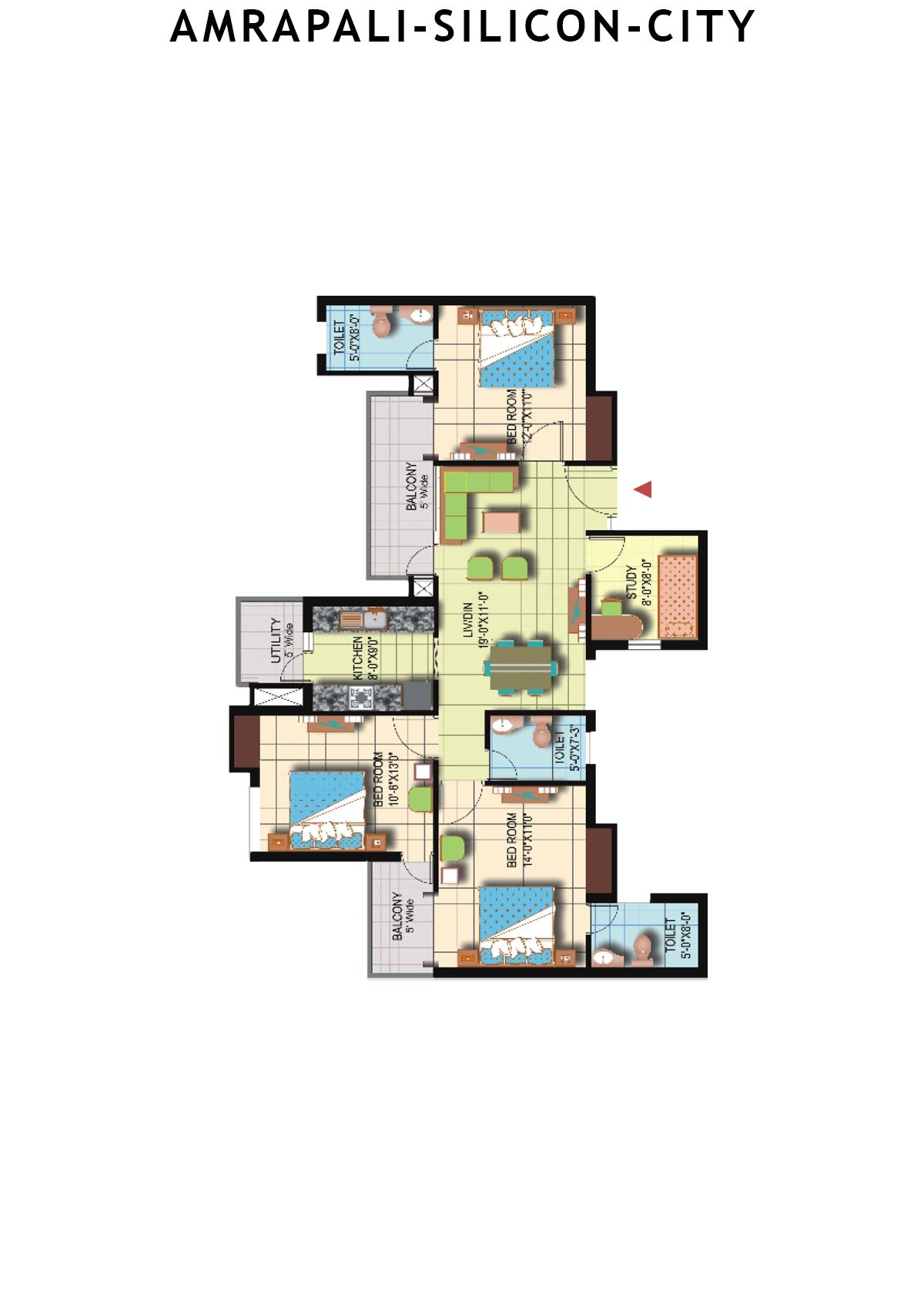 Amrapali Silicon City Tower L Unit 7 Floor Plan