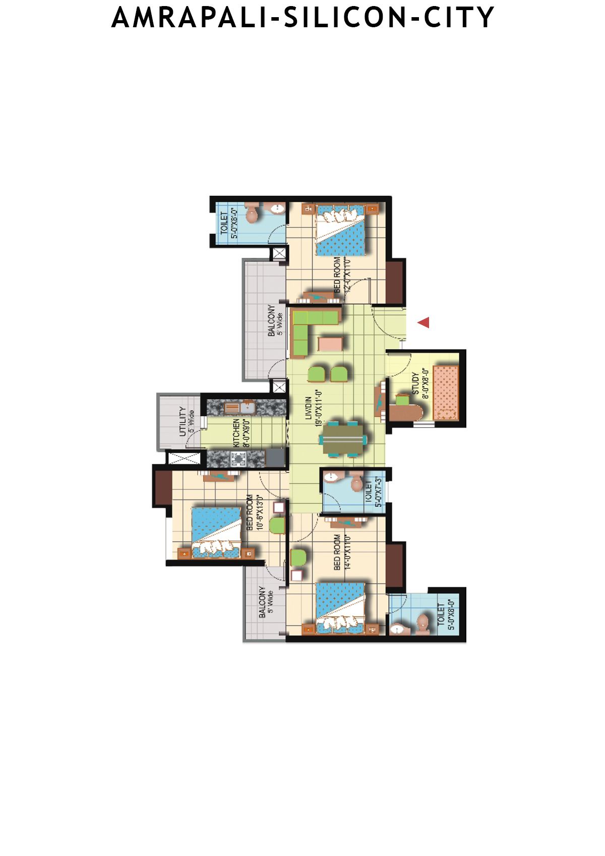 Amrapali Silicon City Tower M Unit 7 Floor Plan