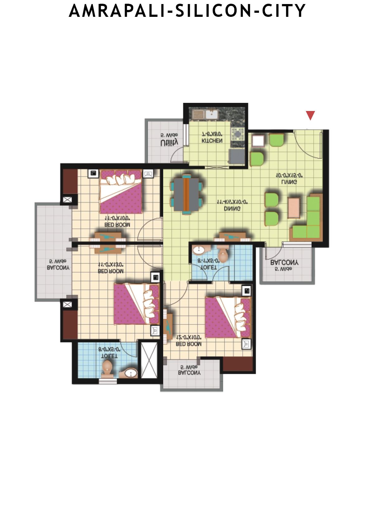 Amrapali Silicon City Tower U Unit 1 Floor Plan