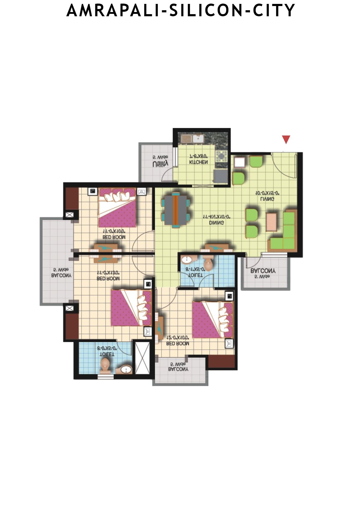 Amrapali Silicon City Tower X Unit 2 Floor Plan