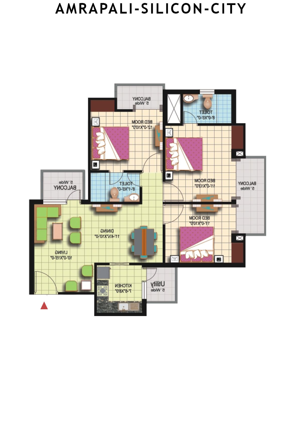 Amrapali Silicon City Tower Z Unit 1 Floor Plan
