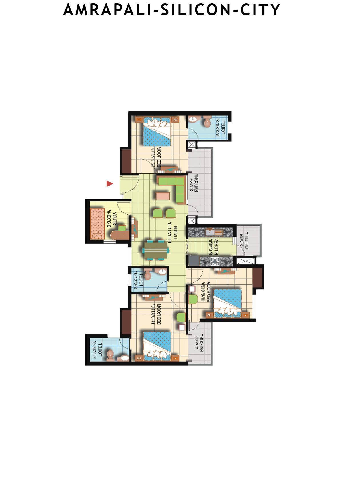 Amrapali Silicon City Tower Z Unit 7 Floor Plan