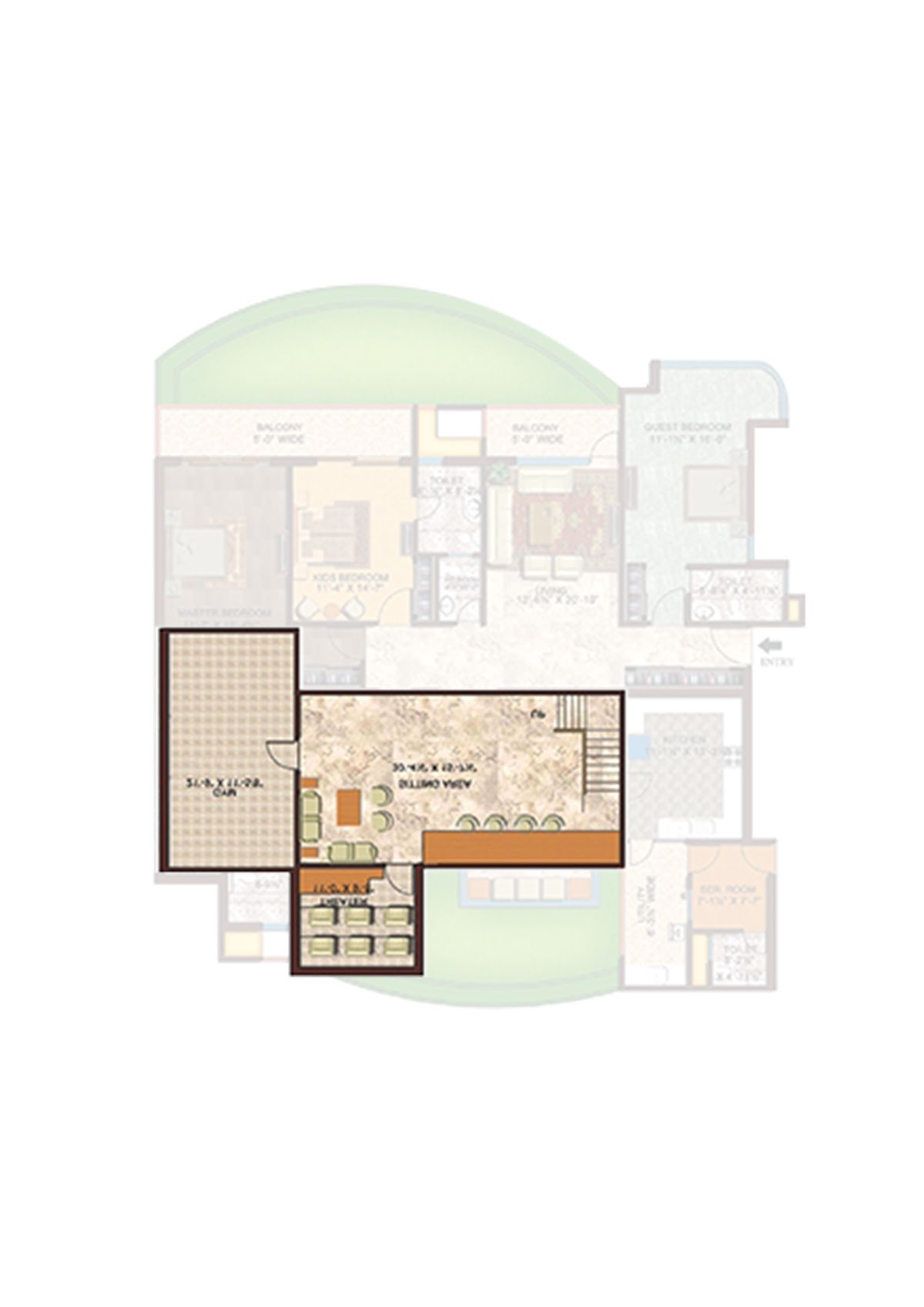 Amrapali Titanium Tower A2 Unit 2 Floor Plan