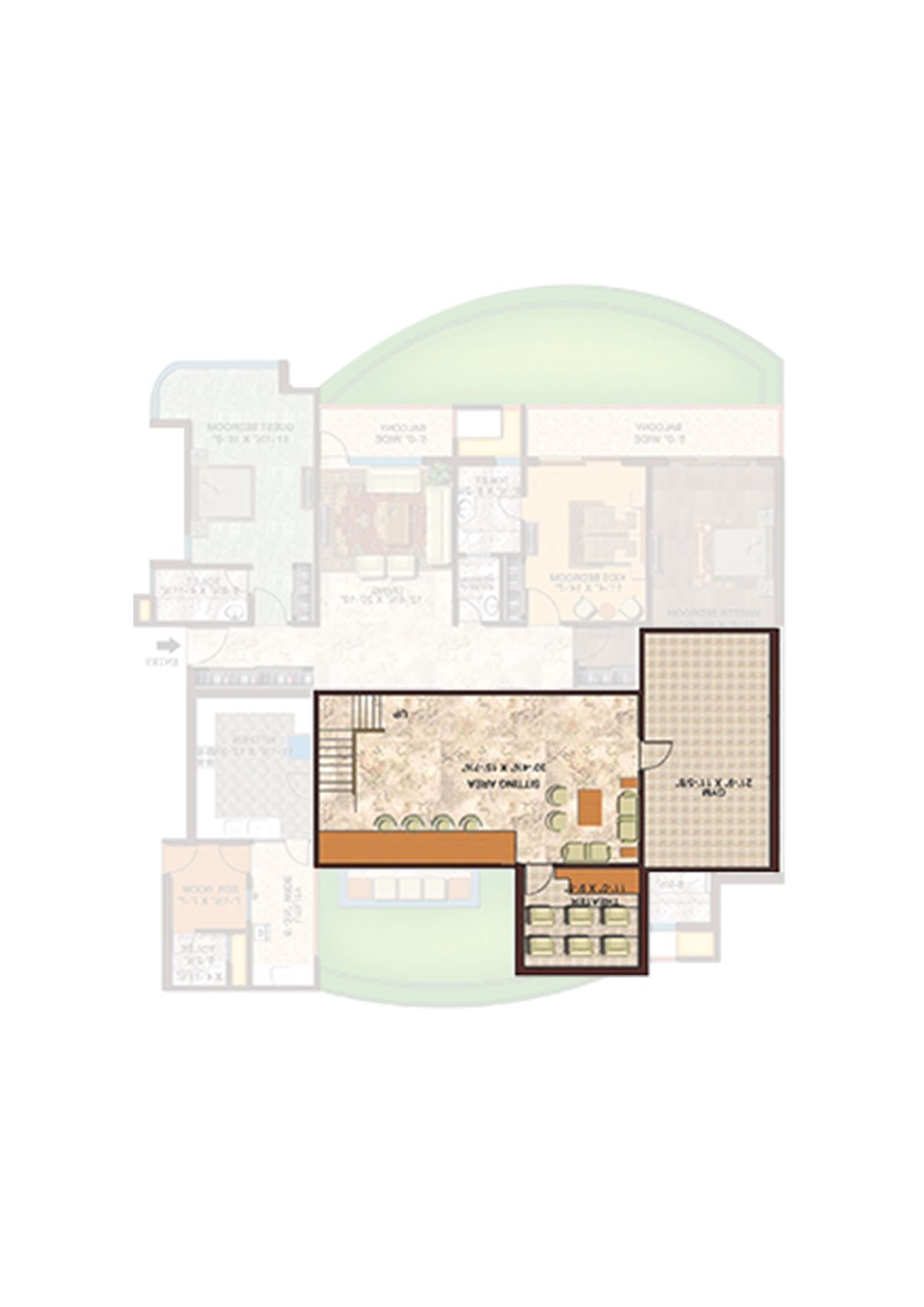 Amrapali Titanium Tower A4 Unit 1 Floor Plan