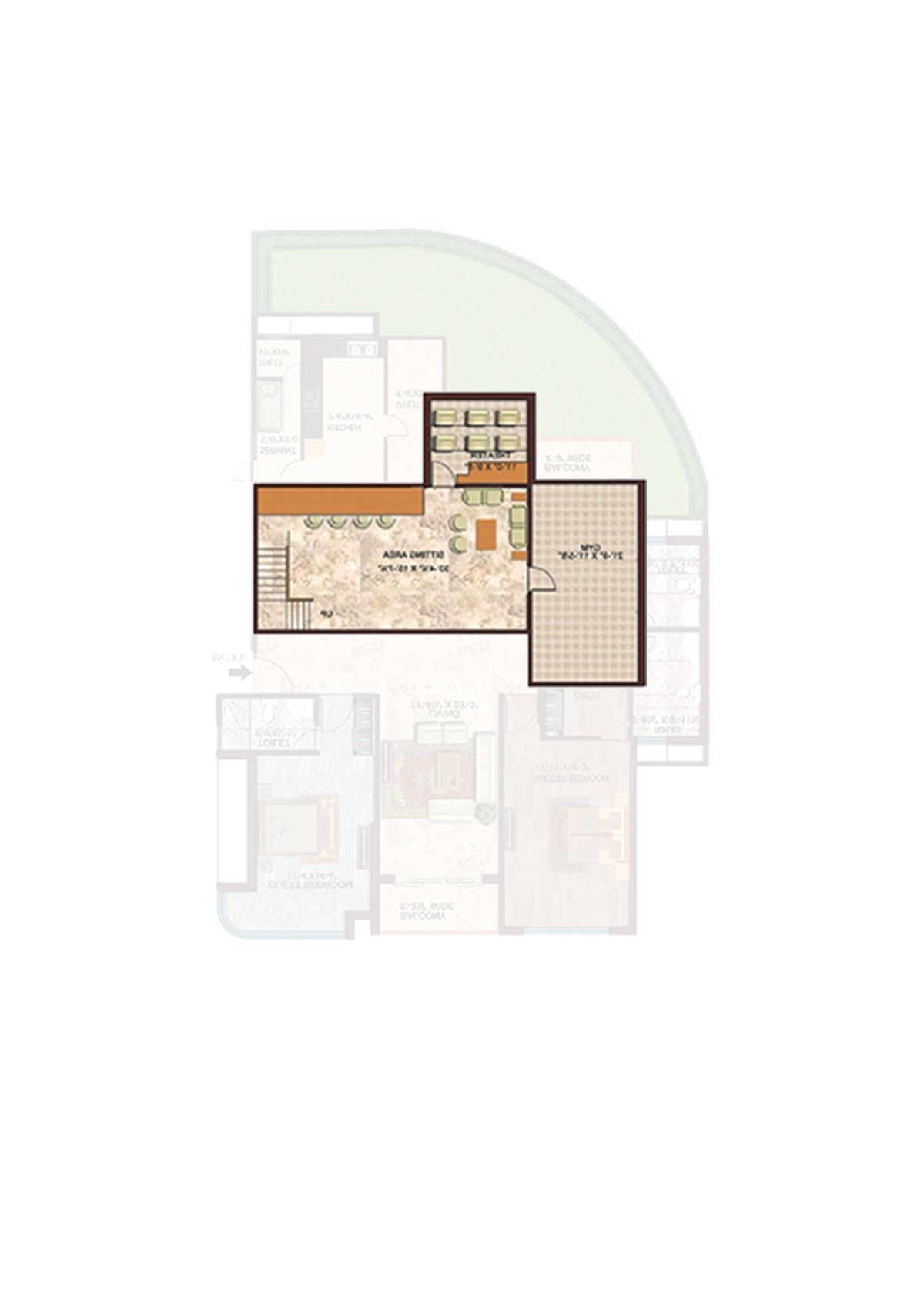 Amrapali Titanium Tower B1 Unit 1 Floor Plan