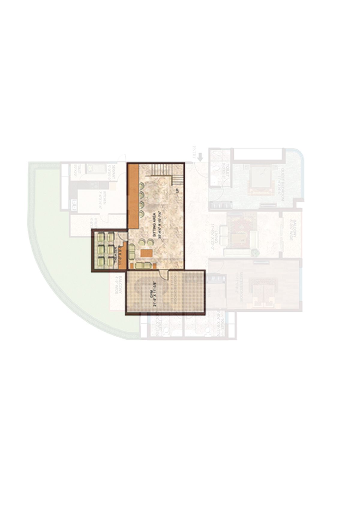 Amrapali Titanium Tower B4 Unit 2 Floor Plan