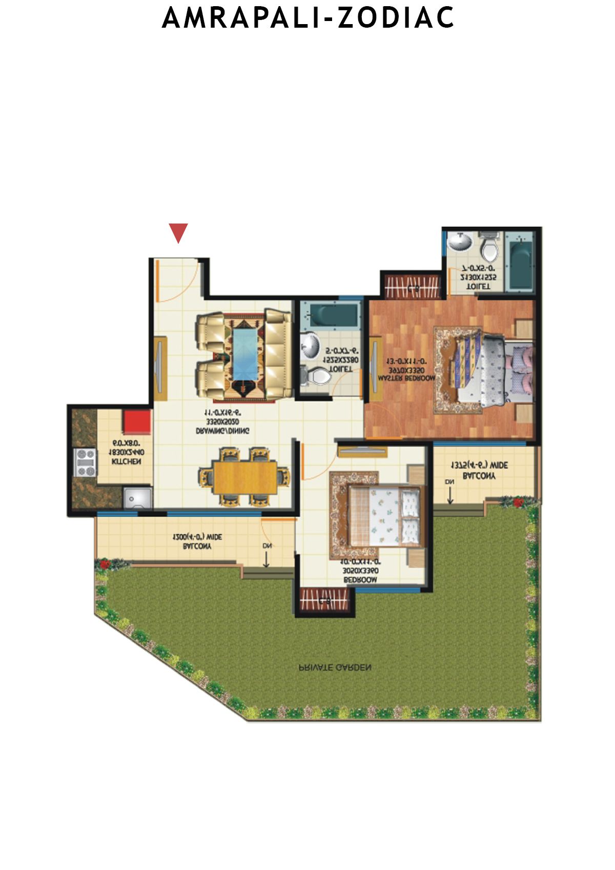 Amrapali Zodiac Tower A Unit 3 Floor Plan