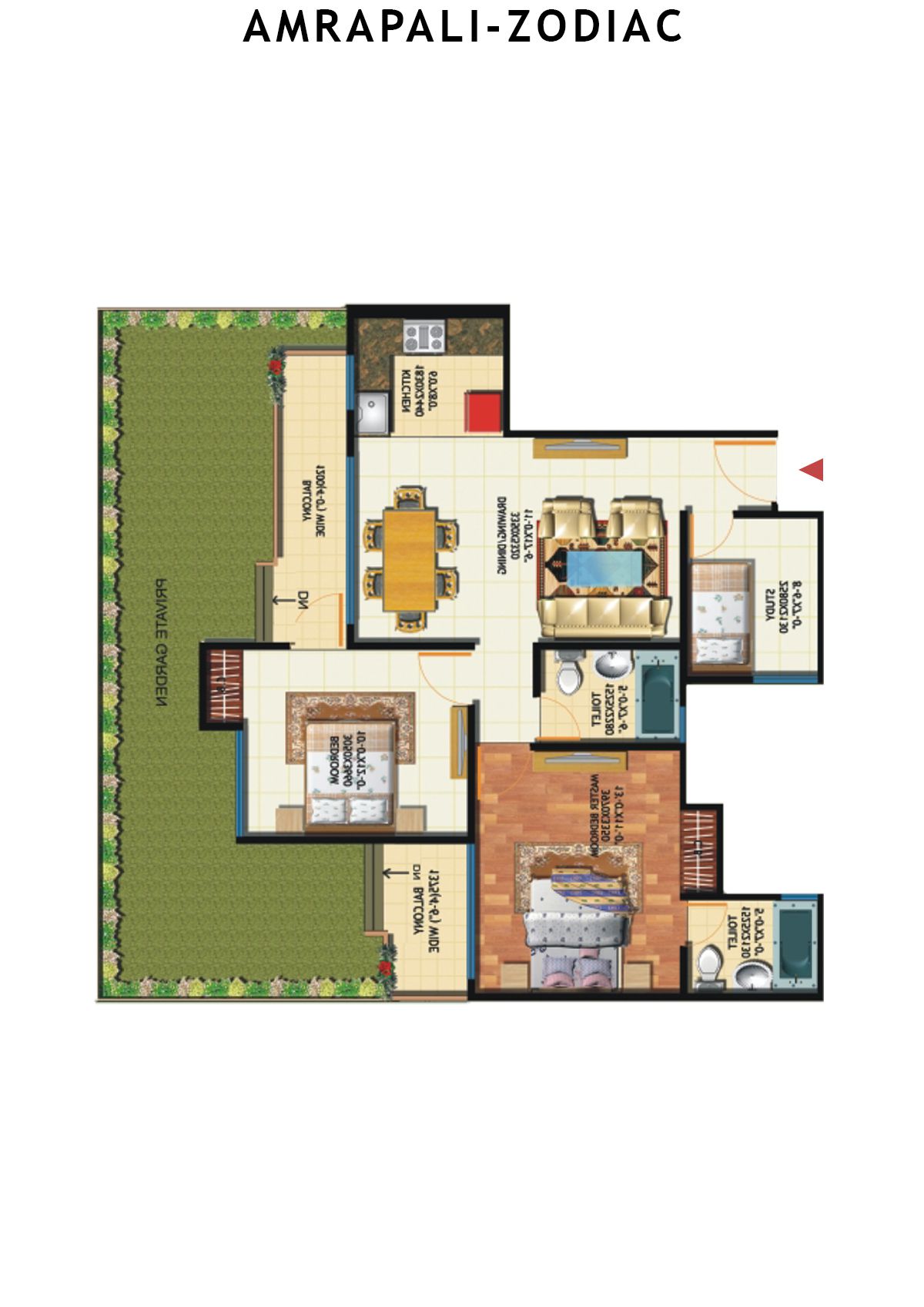 Amrapali Zodiac Tower C Unit 7 Floor Plan