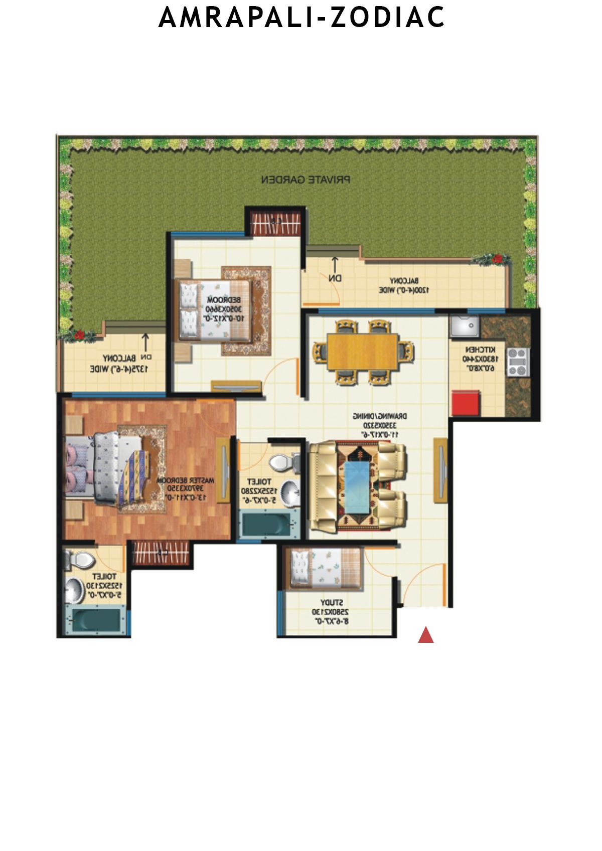 Amrapali Zodiac Tower G Unit 3 Floor Plan