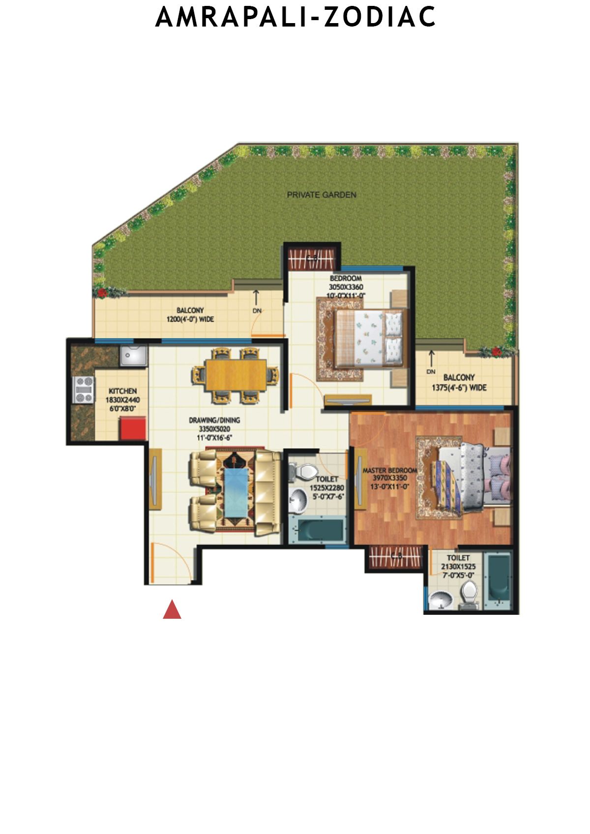 Amrapali Zodiac Tower G Unit 4 Floor Plan