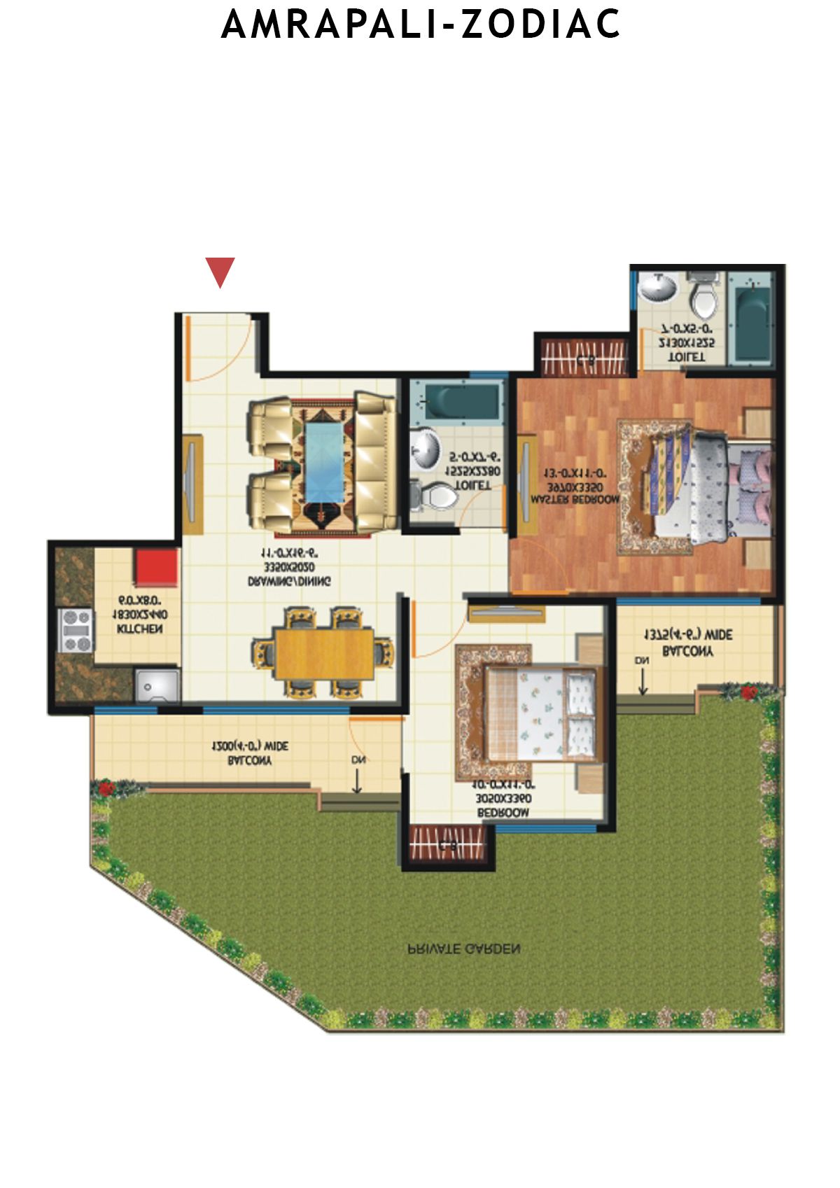 Amrapali Zodiac Tower G Unit 5 Floor Plan