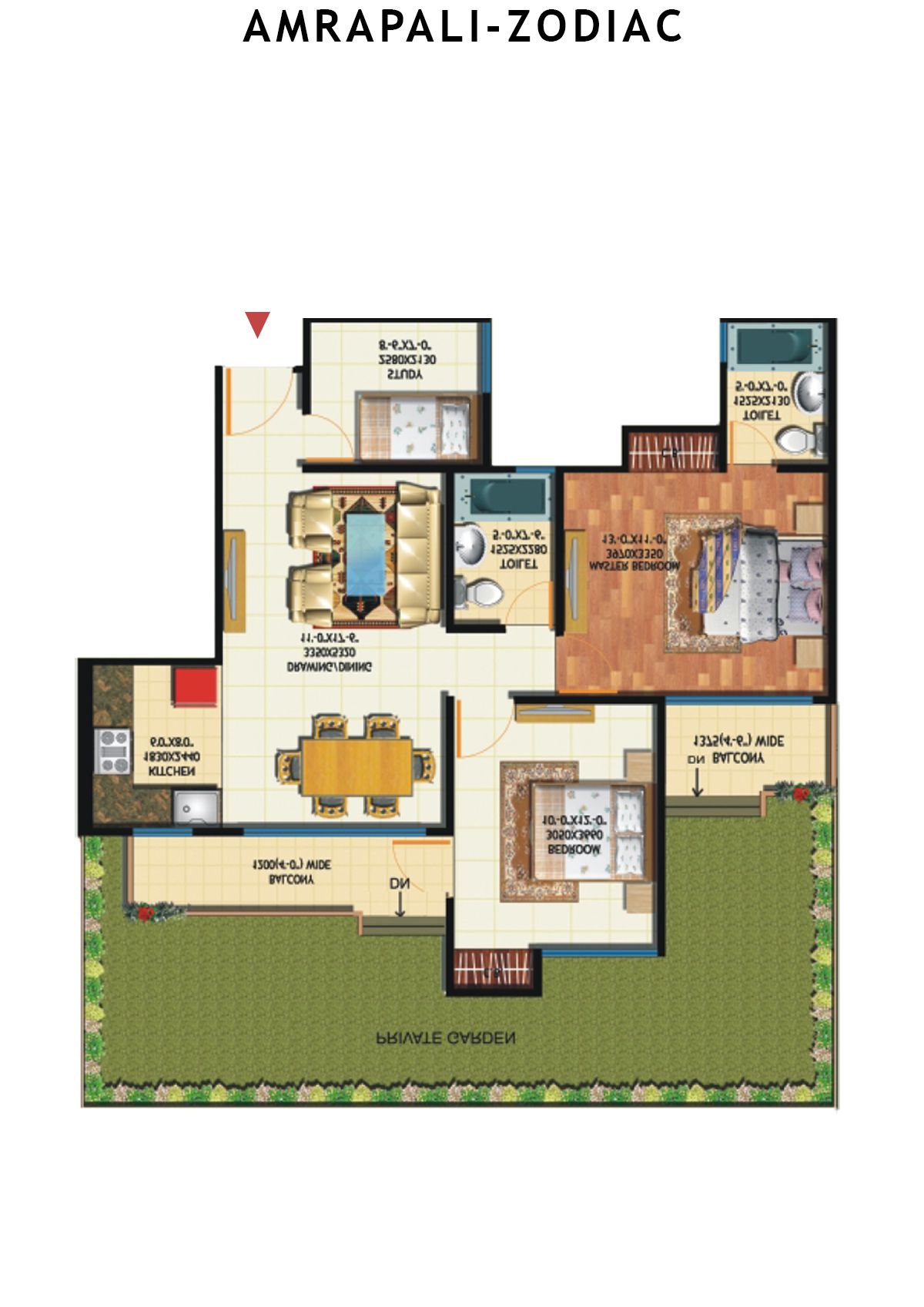 Amrapali Zodiac Tower K Unit 5 Floor Plan