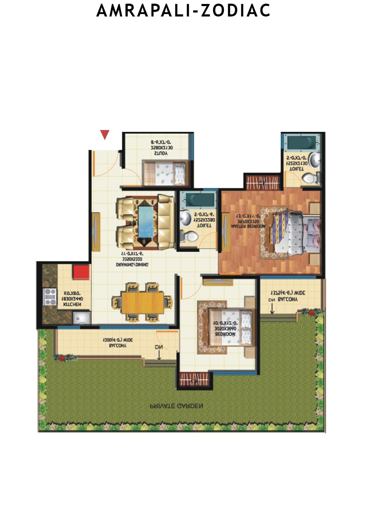 Amrapali Zodiac Tower L Unit 5 Floor Plan