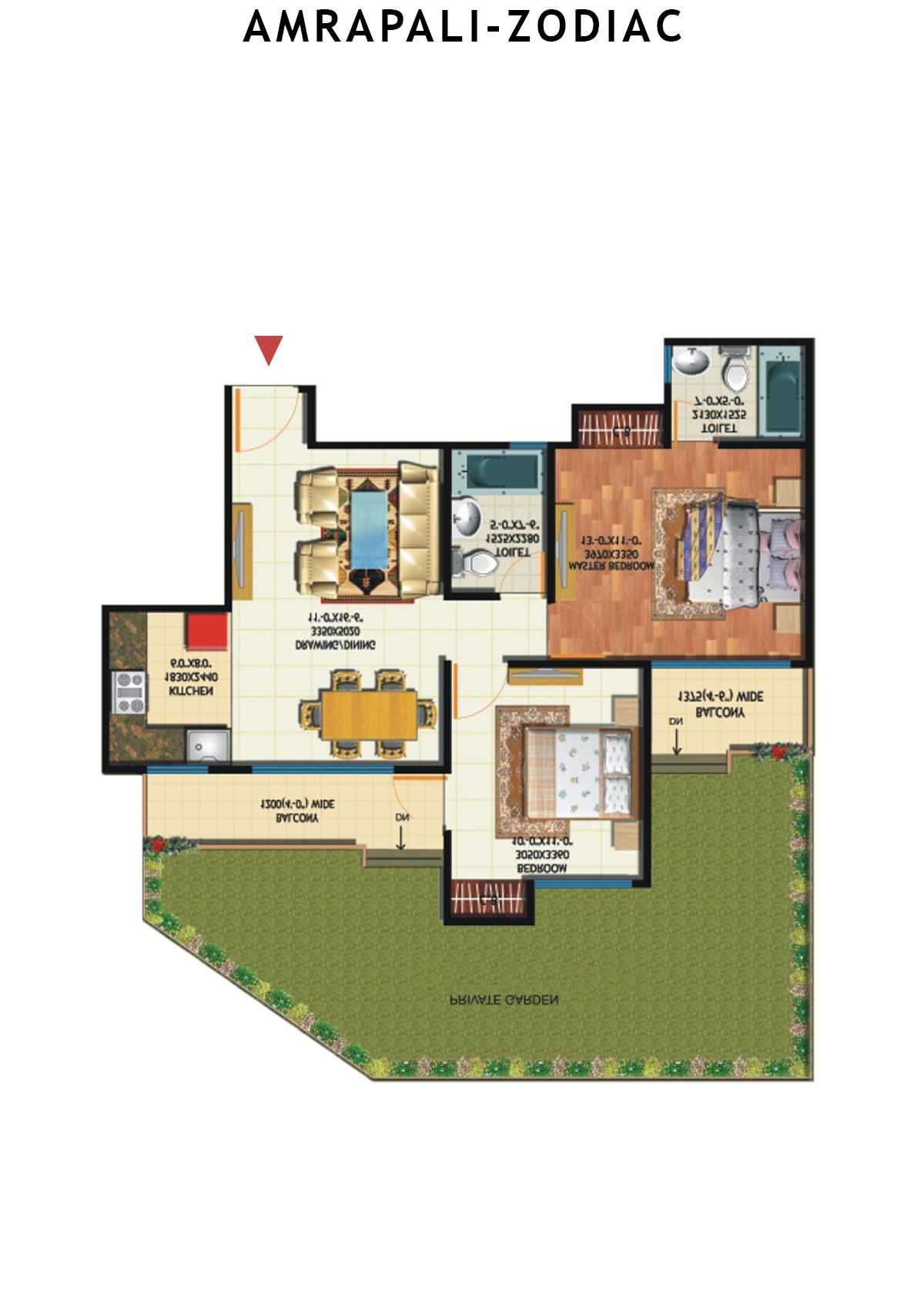 Amrapali Zodiac Tower N Unit 6 Floor Plan