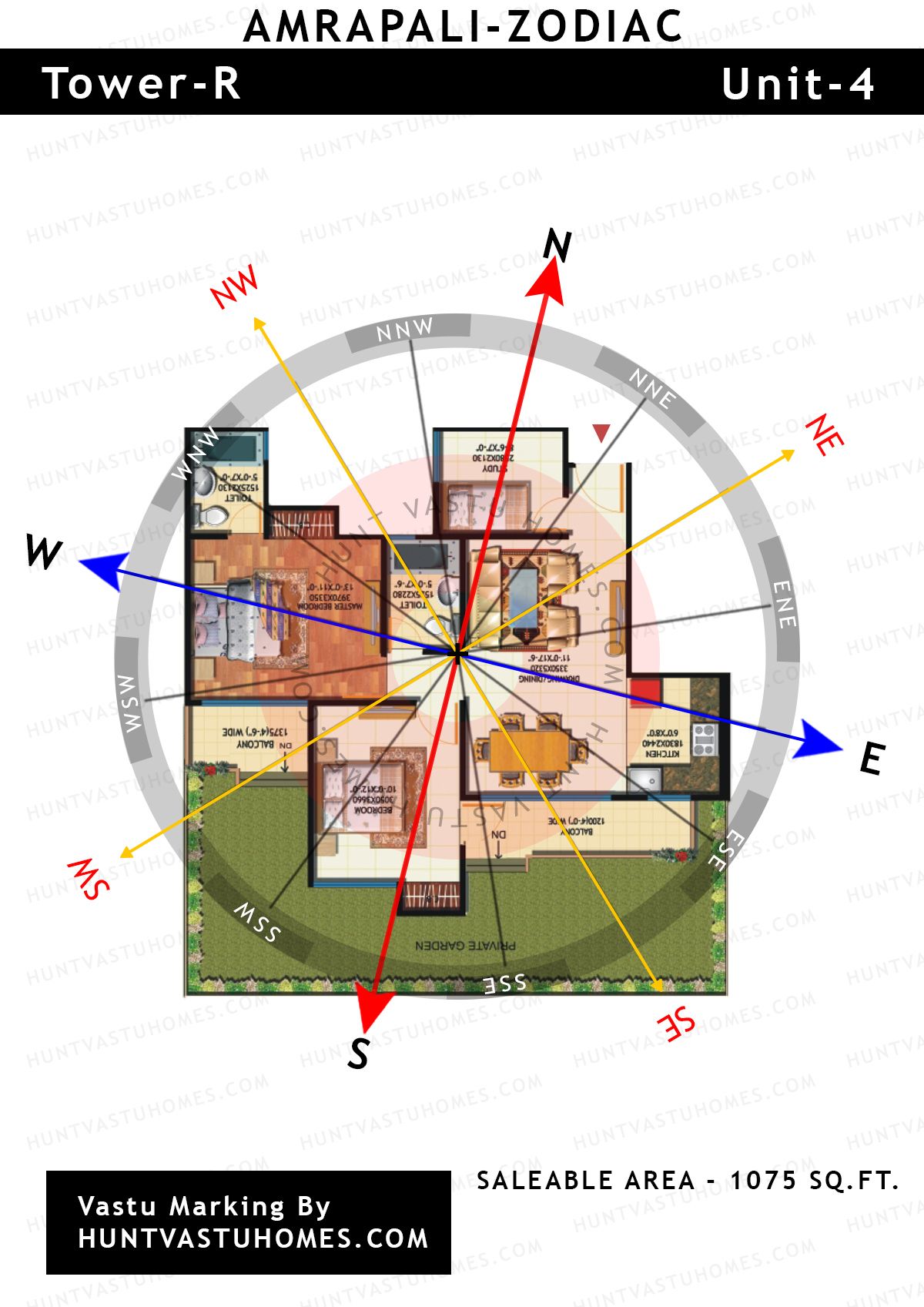 Amrapali Zodiac Tower R Unit 4 Floor Plan